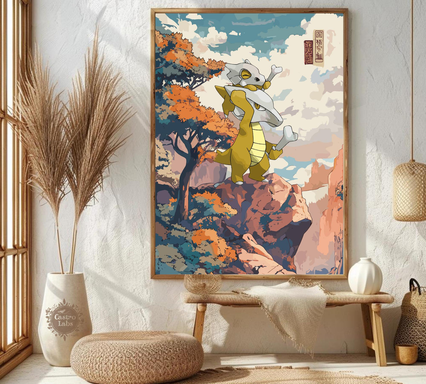 Marowak and Cubone Poster: Legendary Pokemon