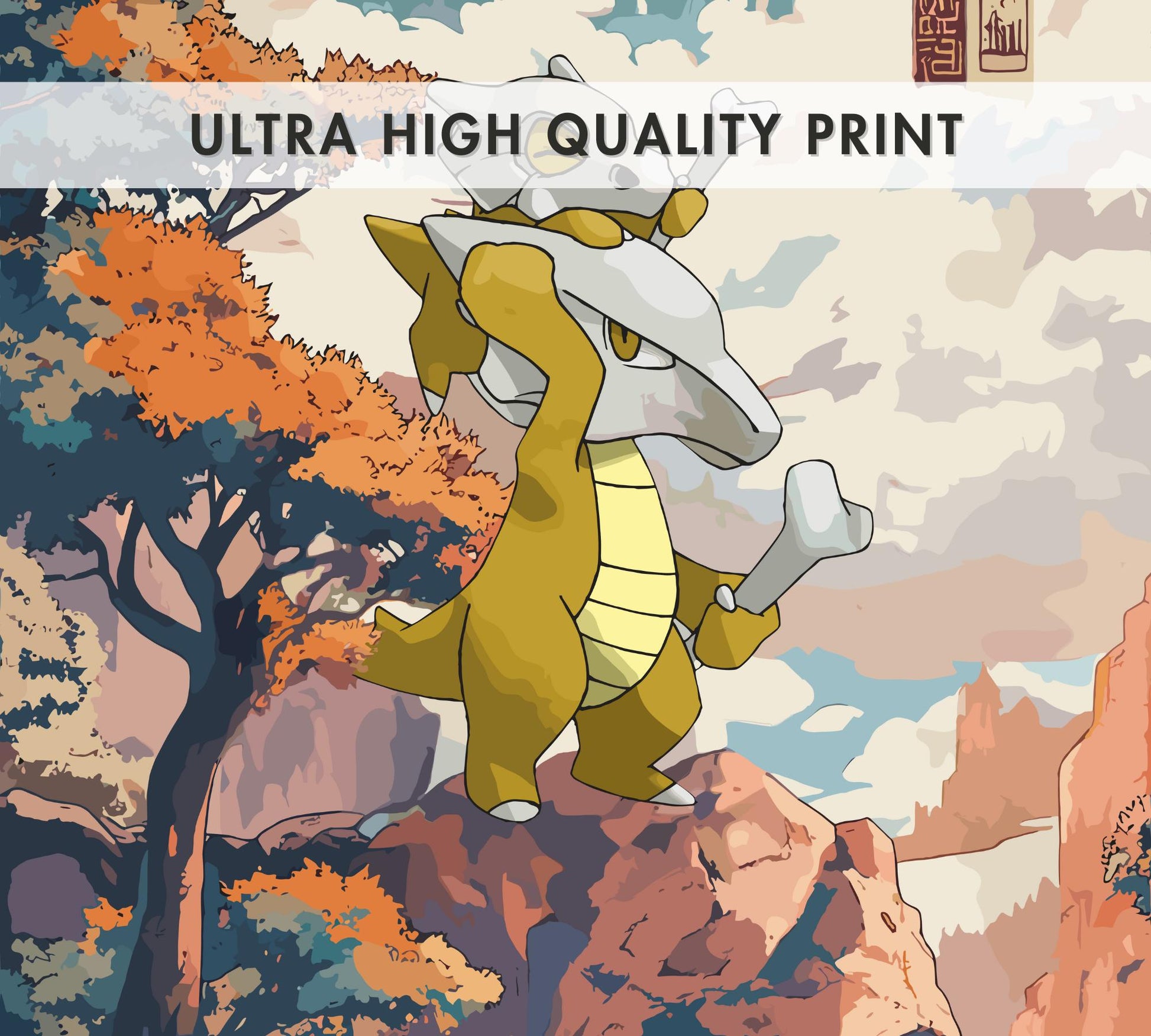 Marowak and Cubone Poster: Legendary Pokemon