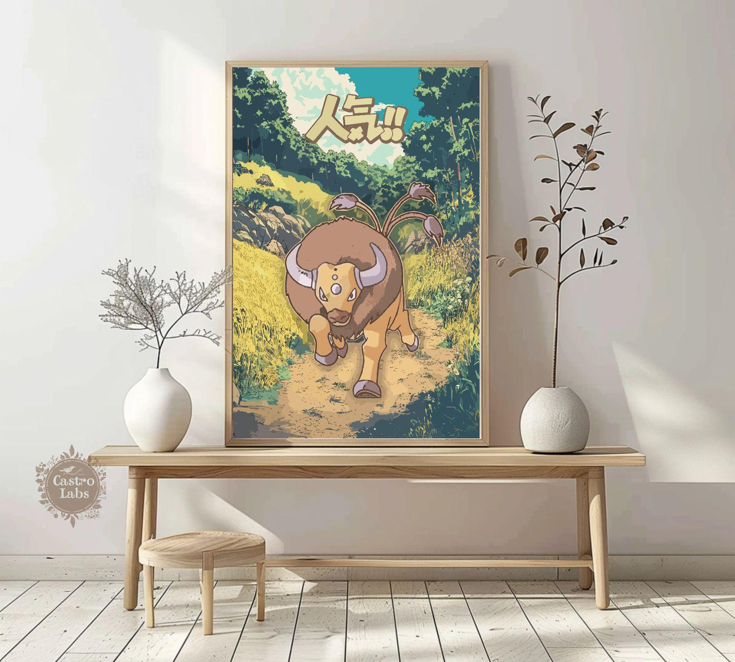 Tauros Poster: Japanese Style Pokemon