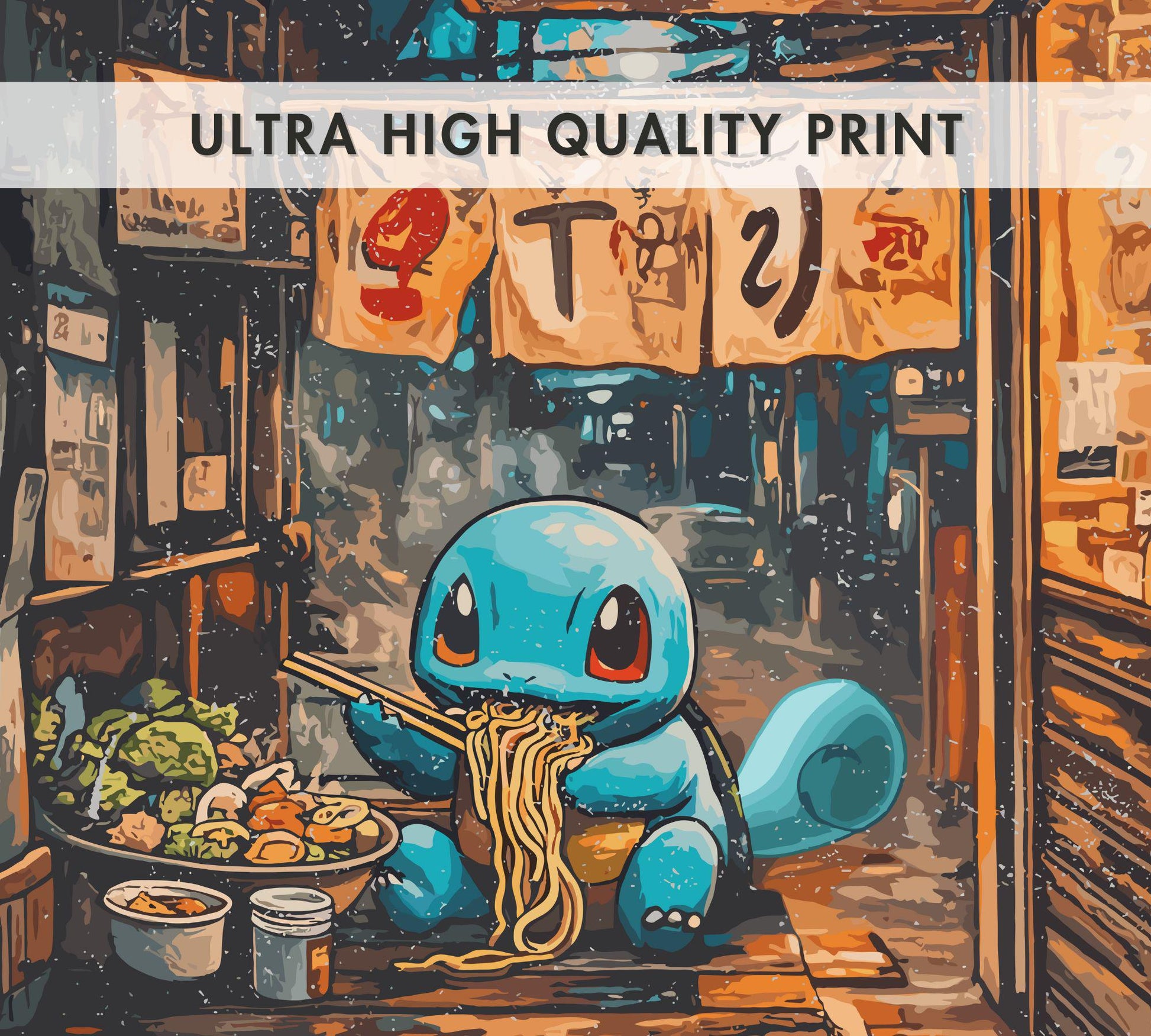 Squirtle Ramen Series Poster