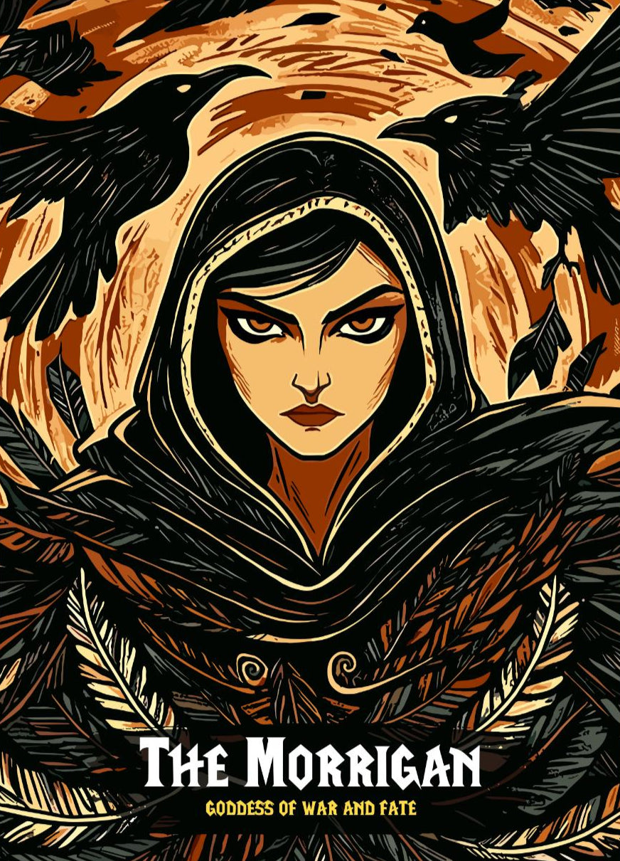 The Morrigan Poster, Celtic Mythology