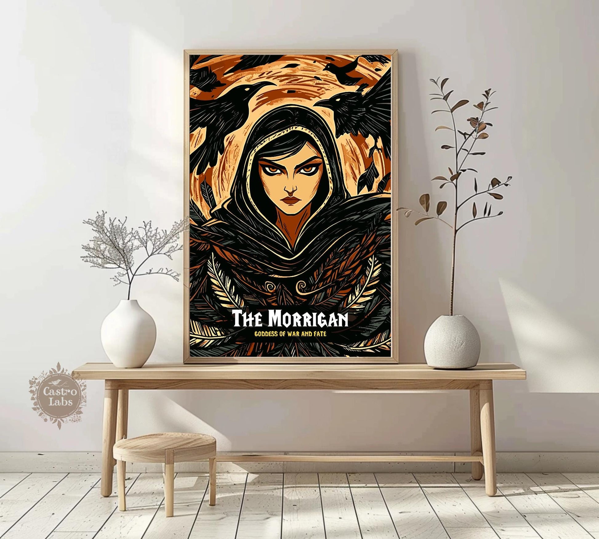 The Morrigan Poster, Celtic Mythology