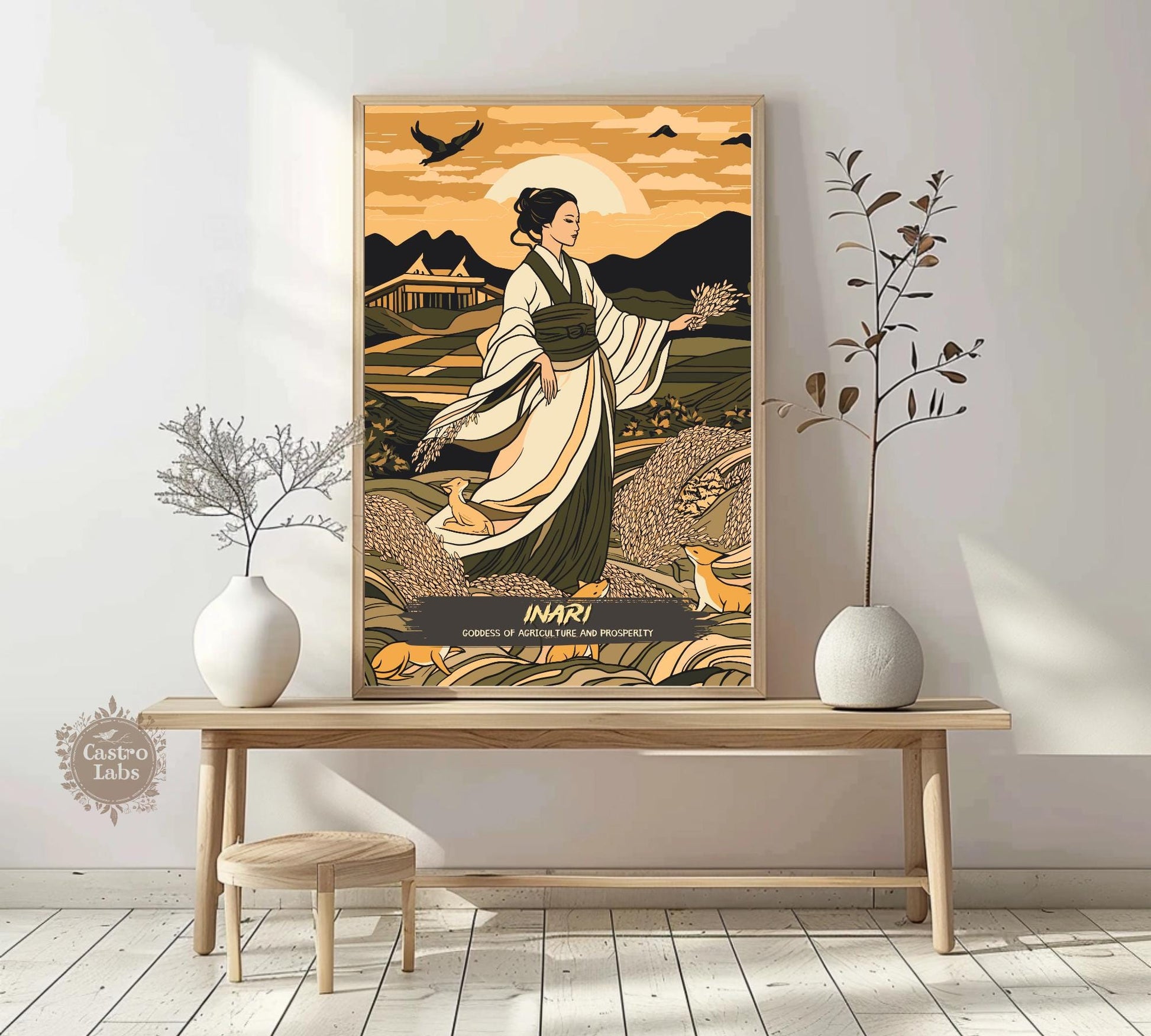 Inari Poster, Japanese Mythology