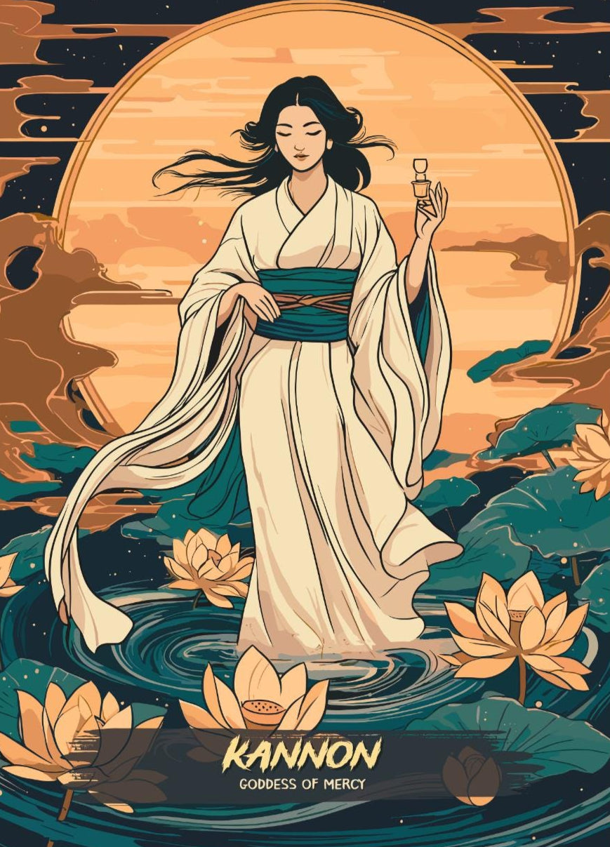 Kannon Poster, Japanese Mythology