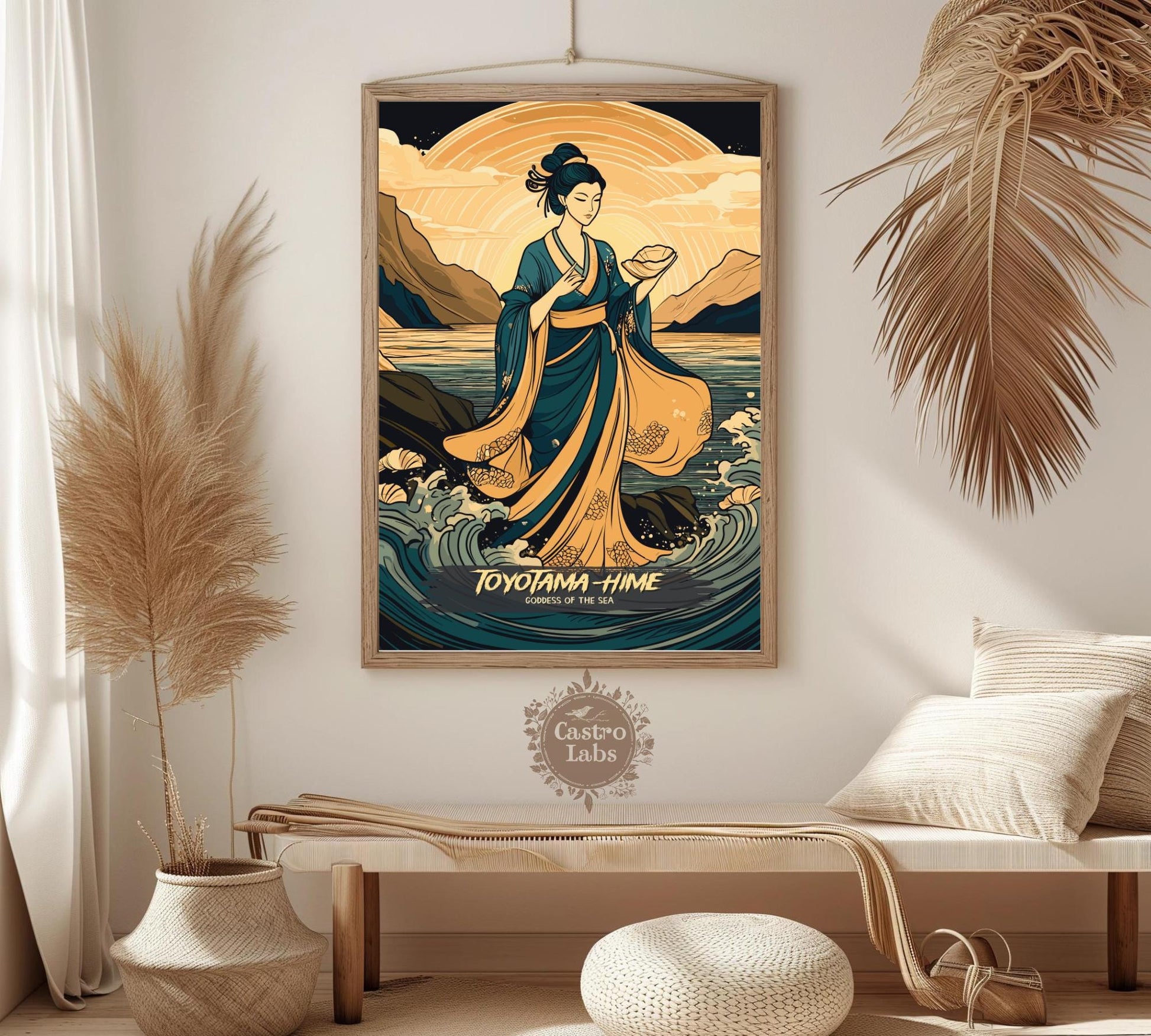 Toyotama-Hime Poster, Japanese Mythology