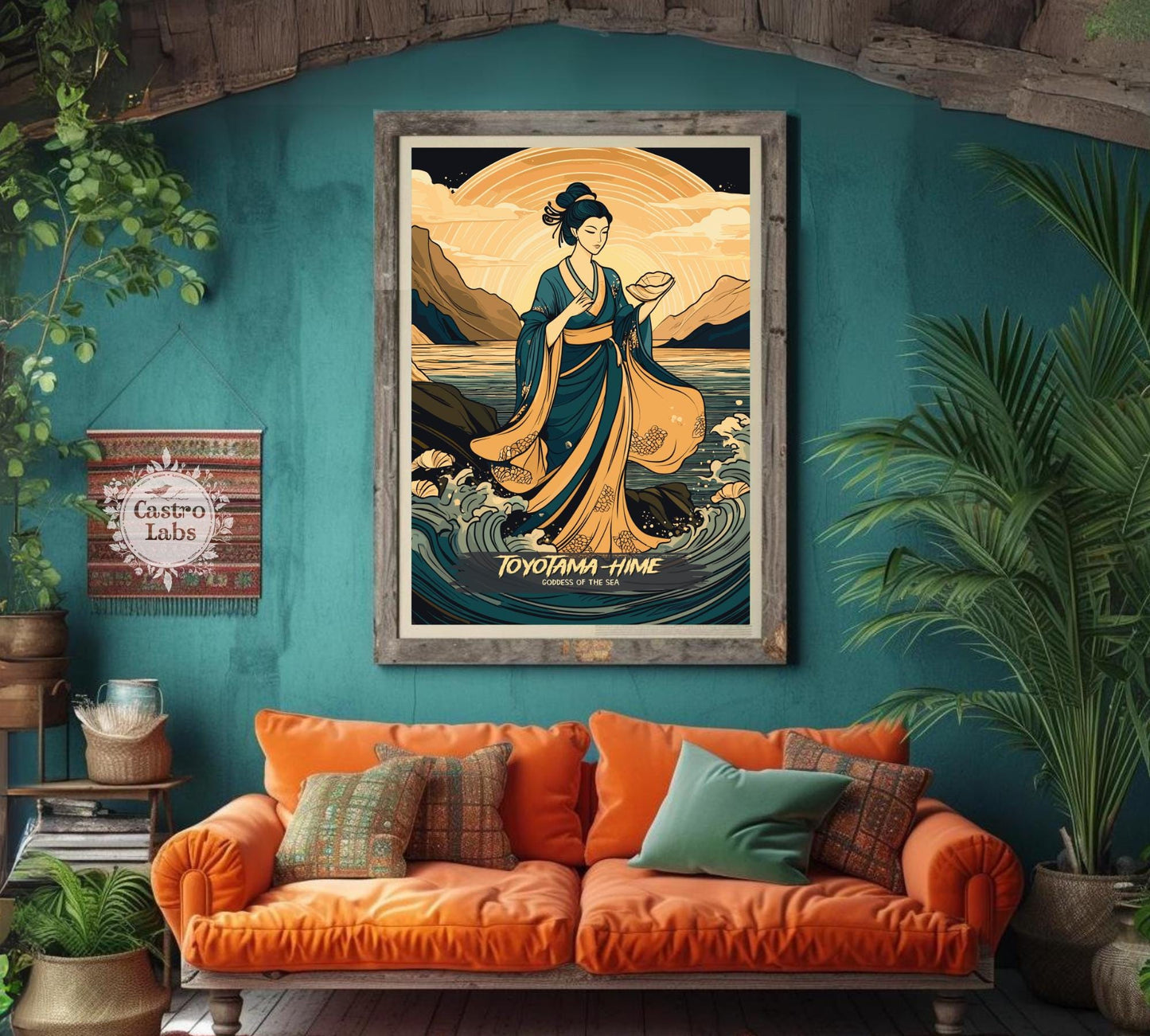 Toyotama-Hime Poster, Japanese Mythology