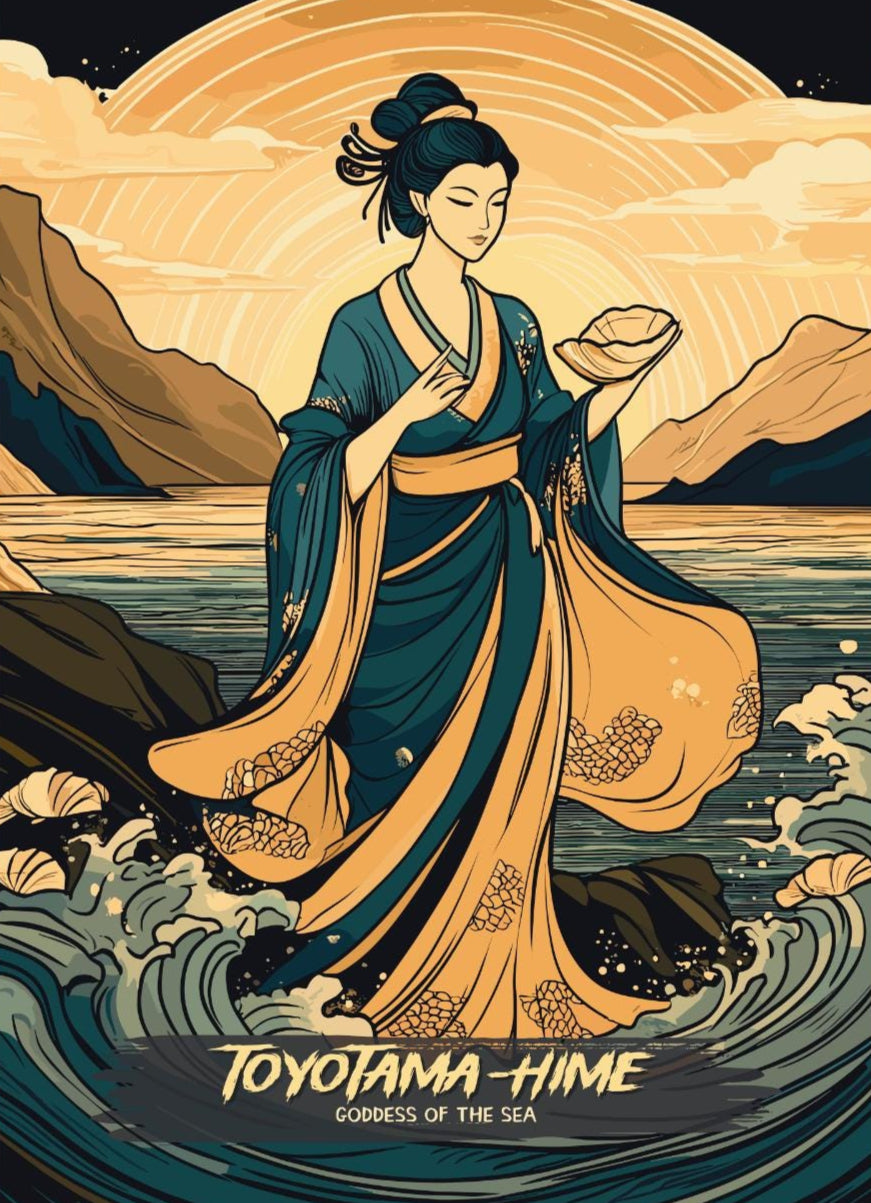 Toyotama-Hime Poster, Japanese Mythology