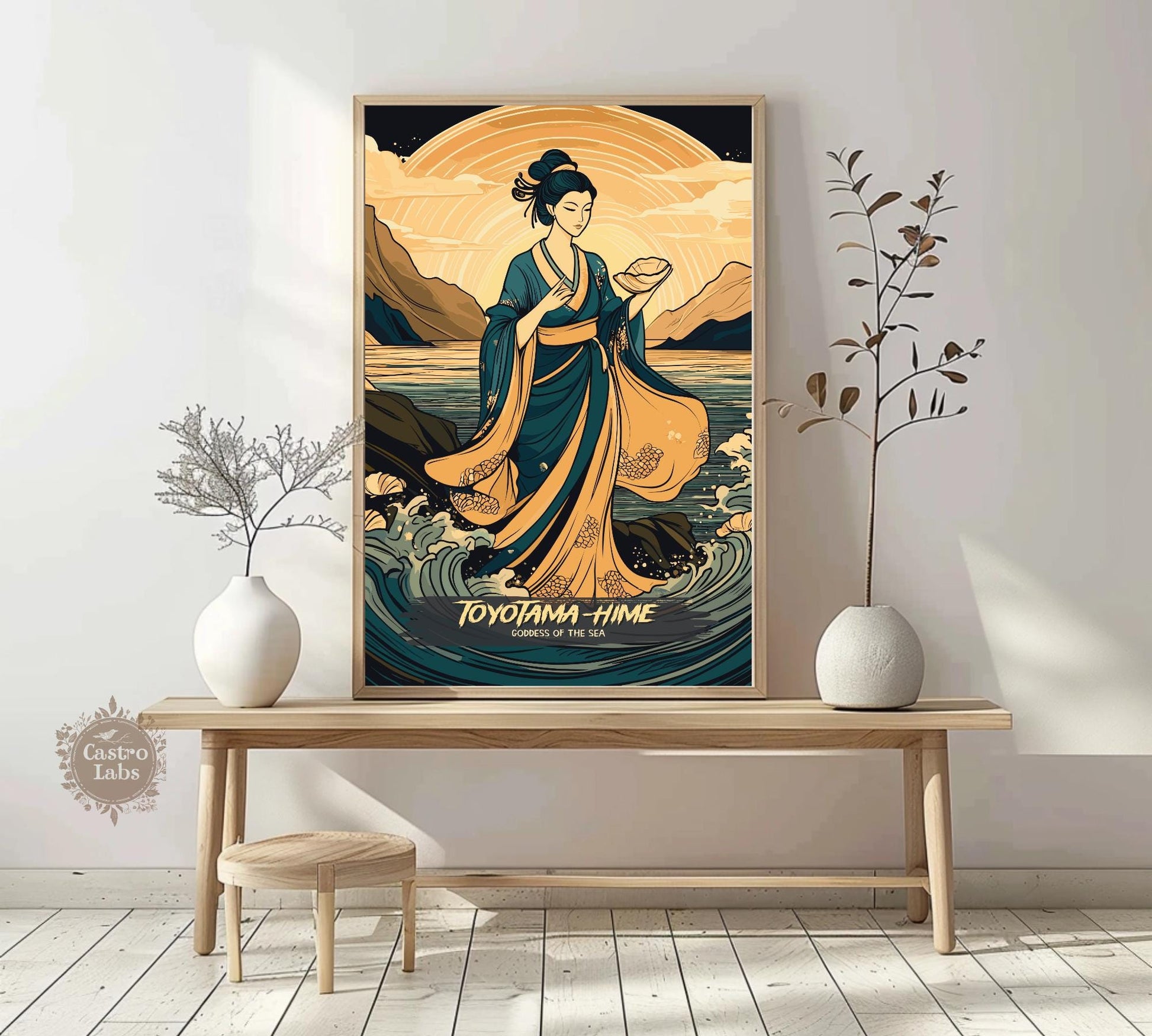 Toyotama-Hime Poster, Japanese Mythology