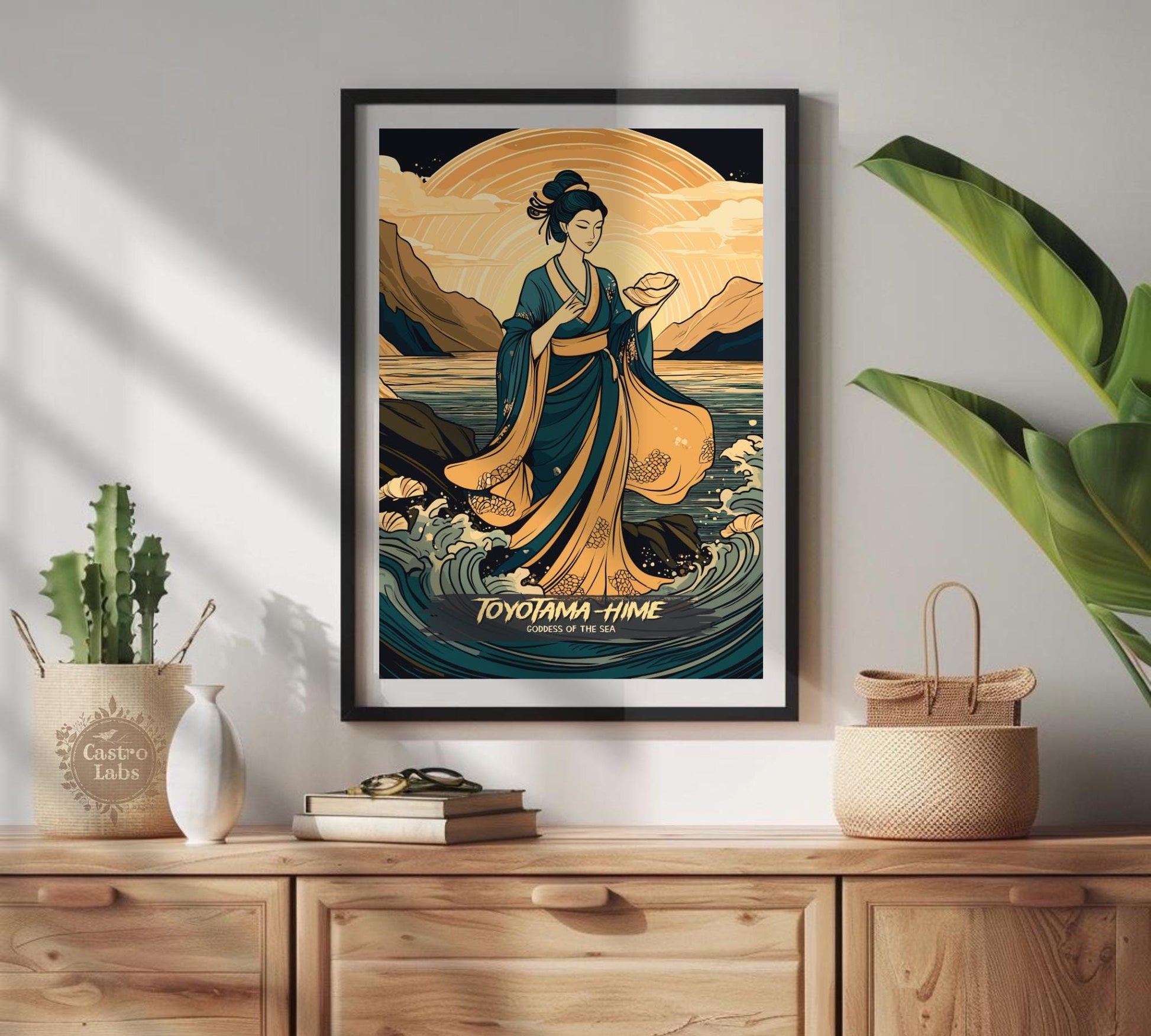 Toyotama-Hime Poster, Japanese Mythology