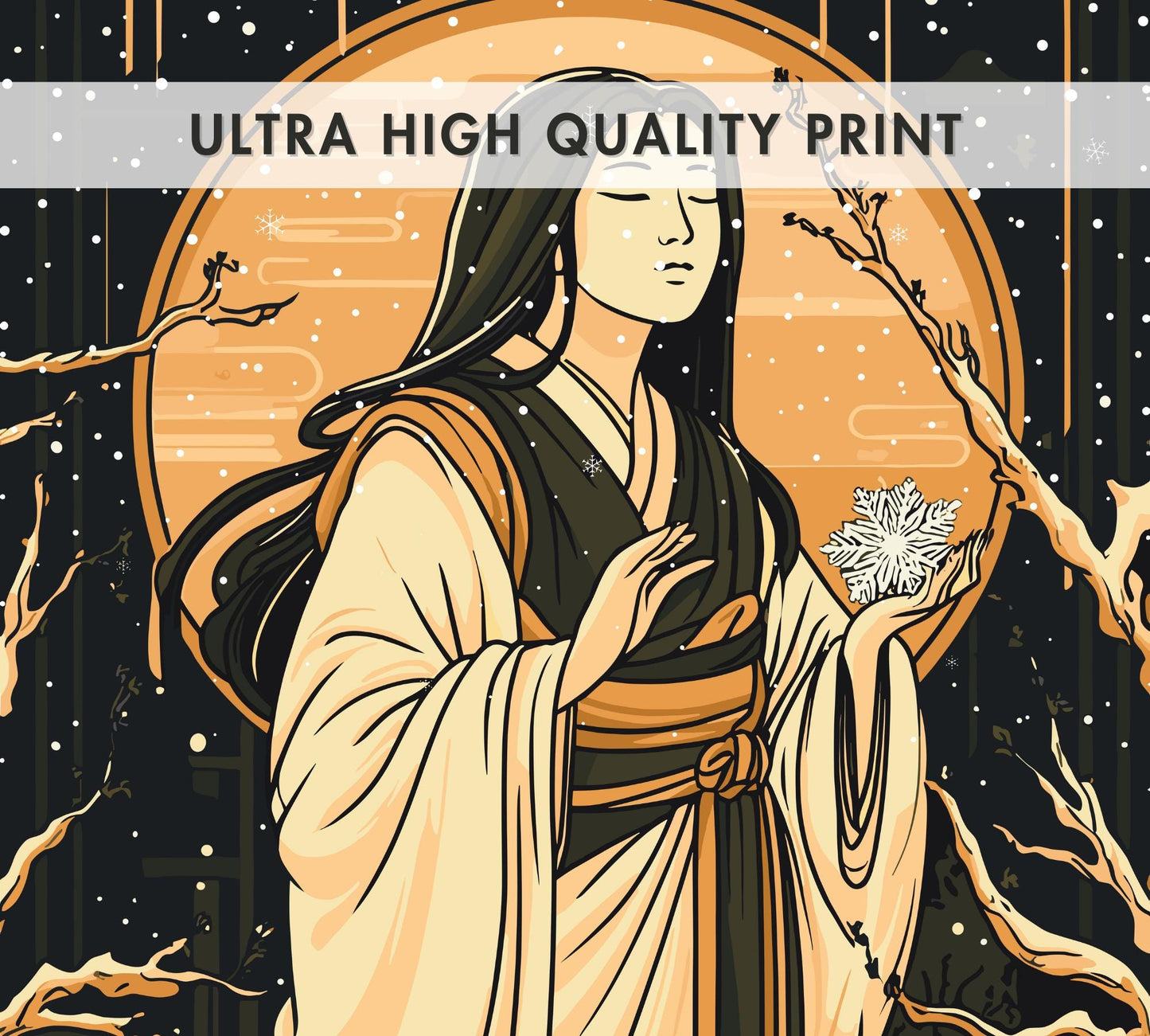 Yuki-onna Poster, Japanese Mythology