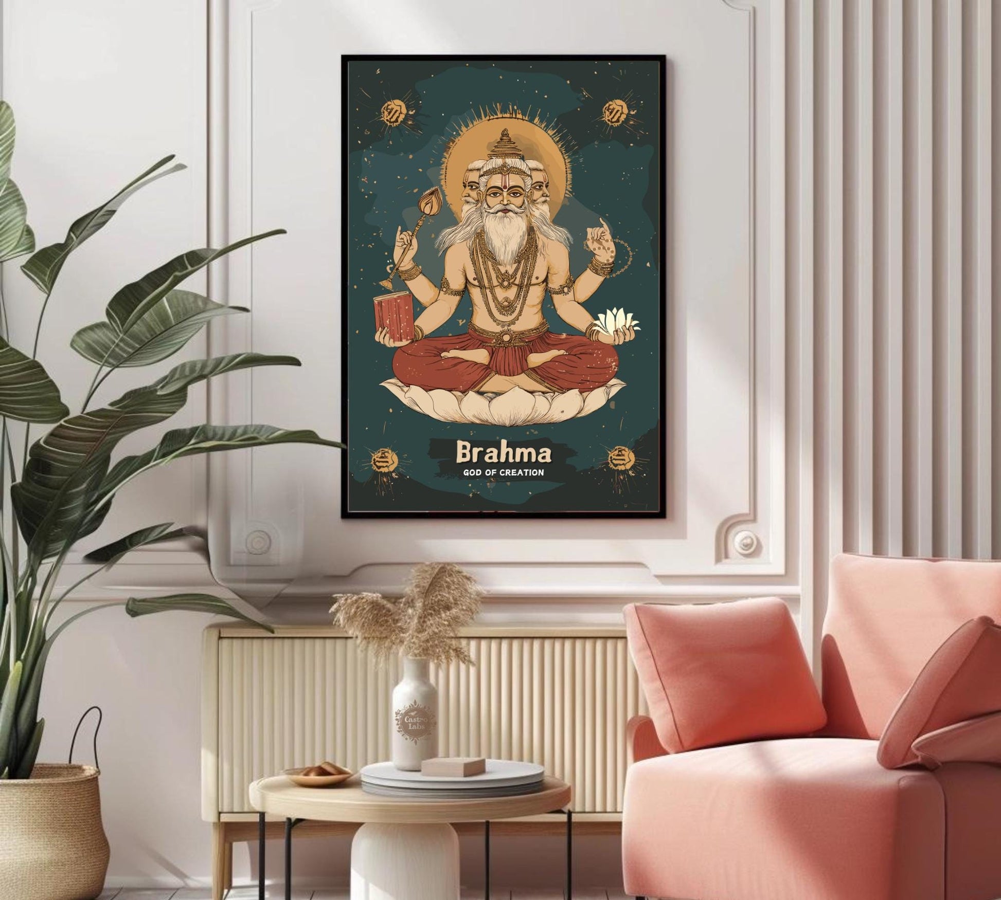 Brahma Print - Hindu God of Creation Poster