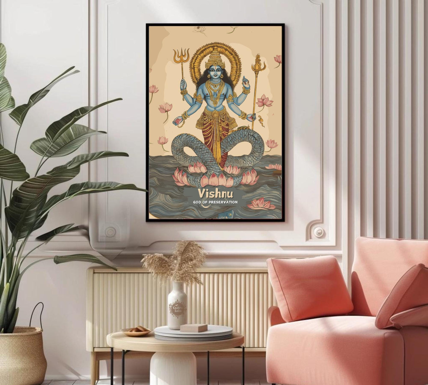 Vishnu Print - Hindu Mythology Poster