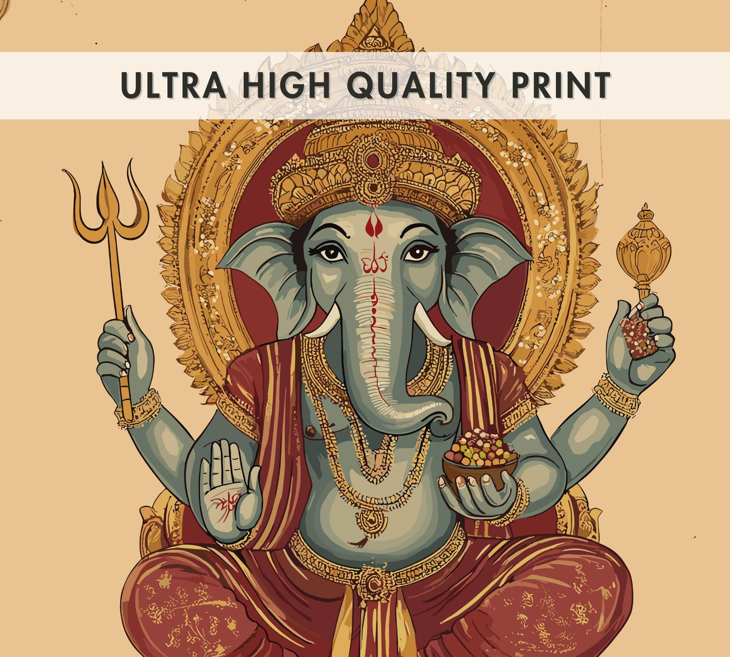 Ganesha Print - Hindu Mythology Poster