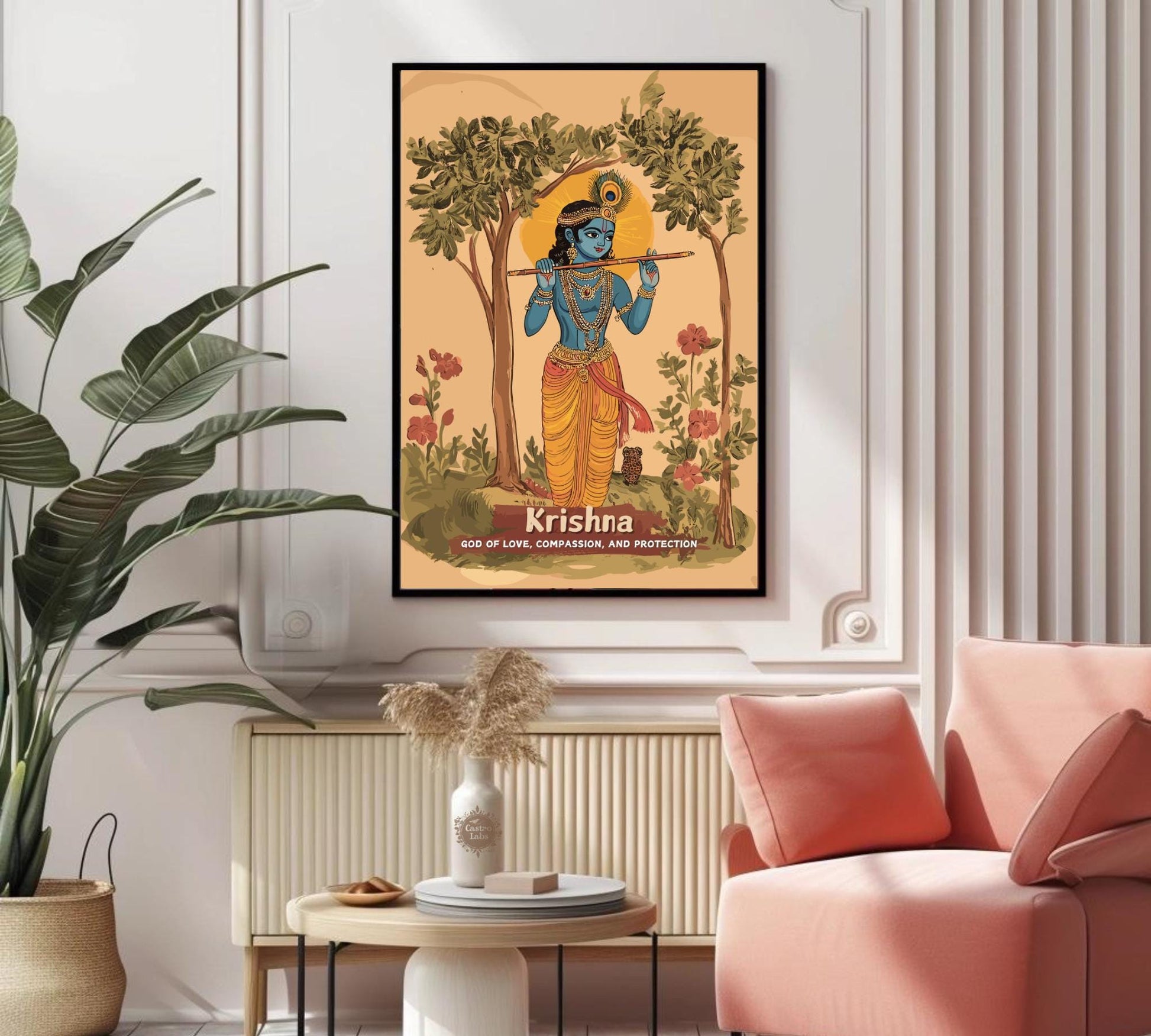 Krishna Print - Hindu Mythology Poster
