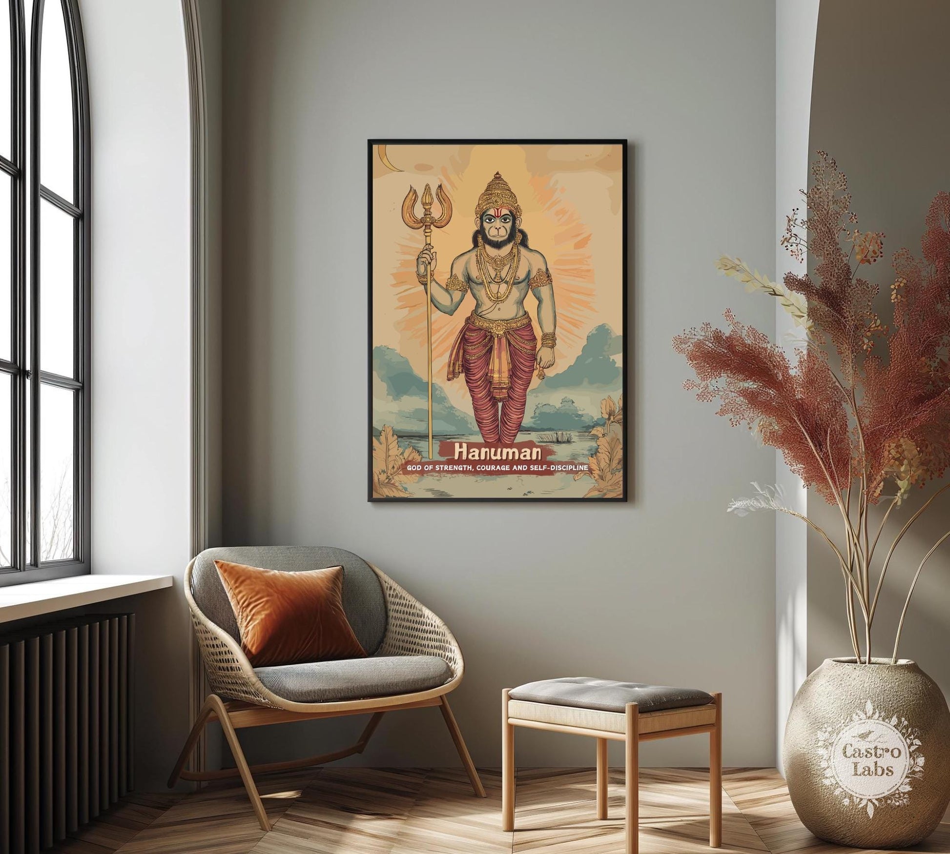 Hanuman Print - Hindu Mythology Poster