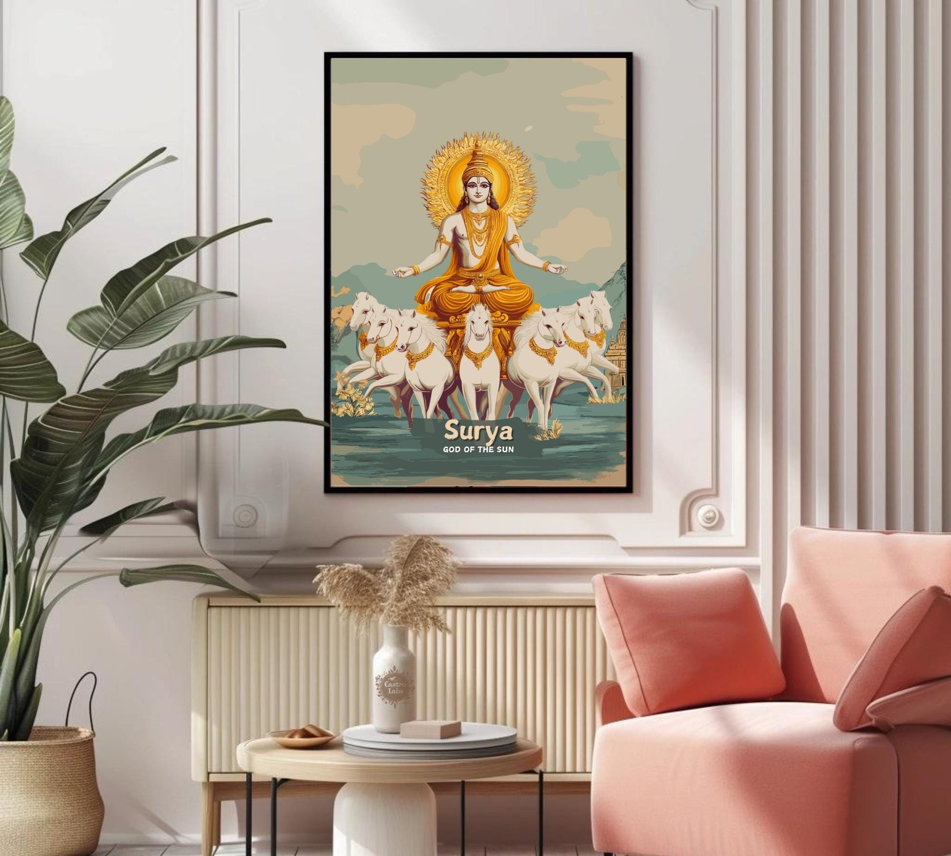 Surya Print - Hindu Mythology Poster