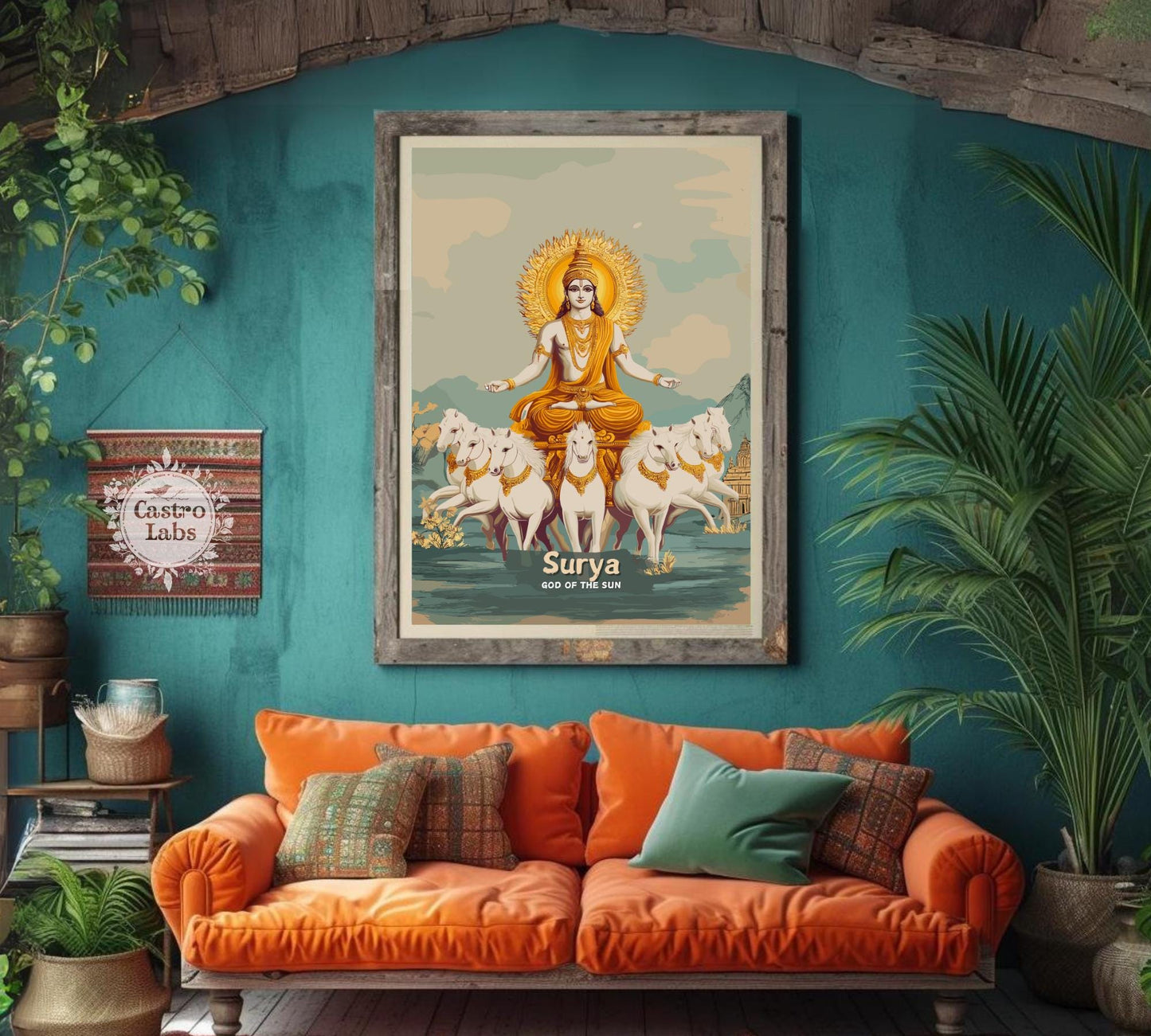 Surya Print - Hindu Mythology Poster