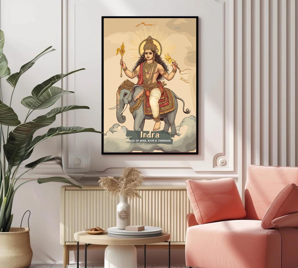 Indra Poster - Hindu God Artwork – Brighton Posters