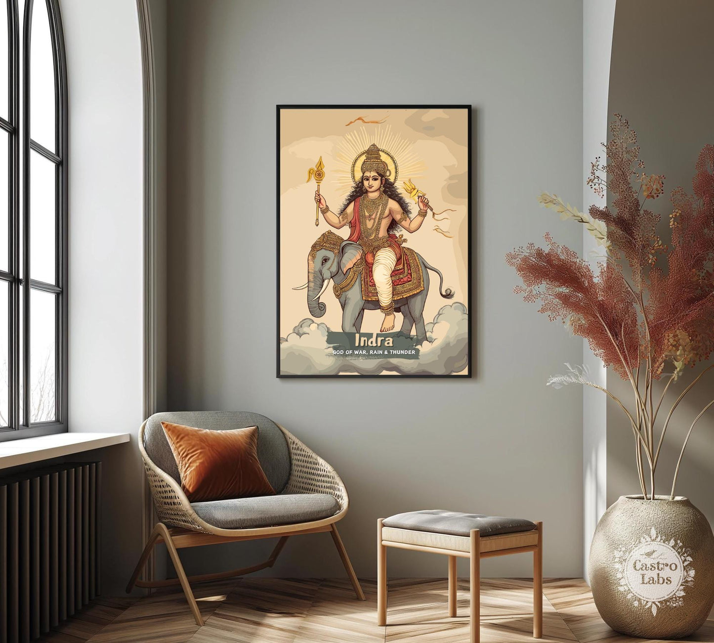 Indra Print - Hindu Mythology Poster