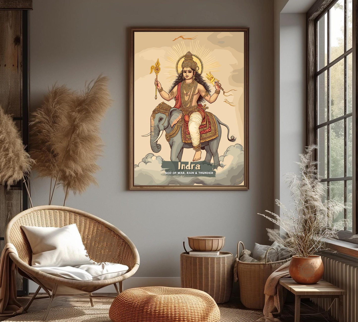 Indra Print - Hindu Mythology Poster