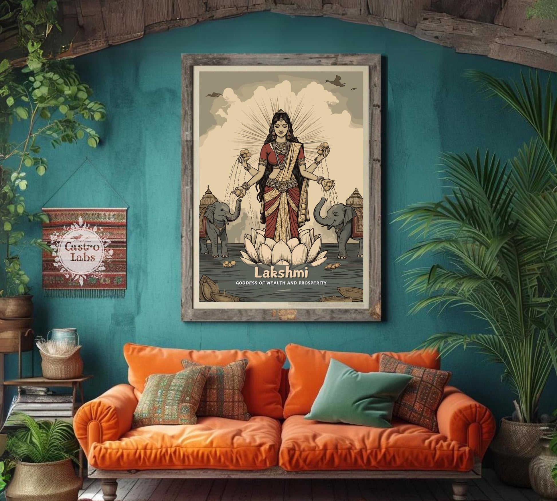 Lakshmi Print - Hindu Mythology Poster