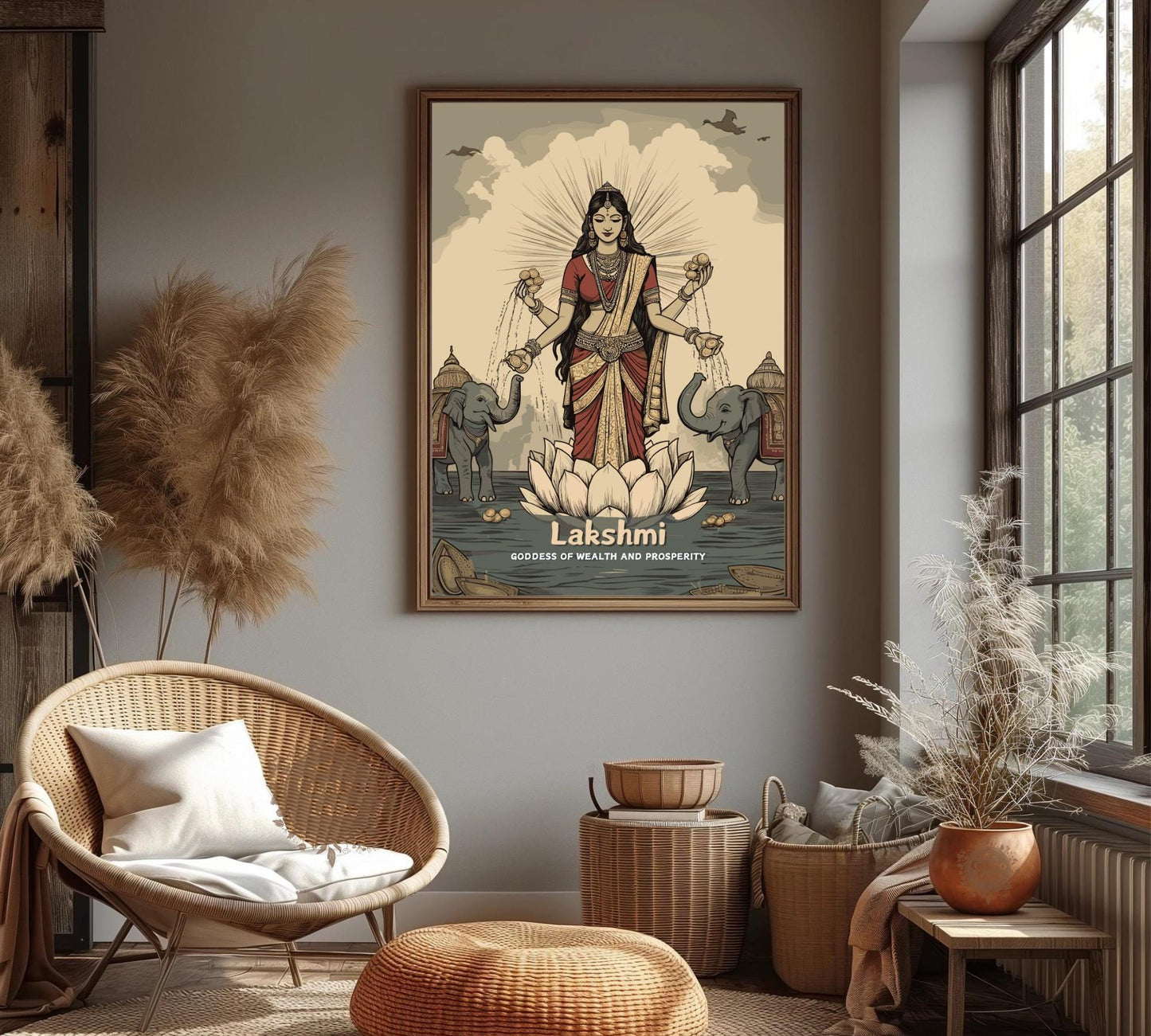 Lakshmi Print - Hindu Mythology Poster