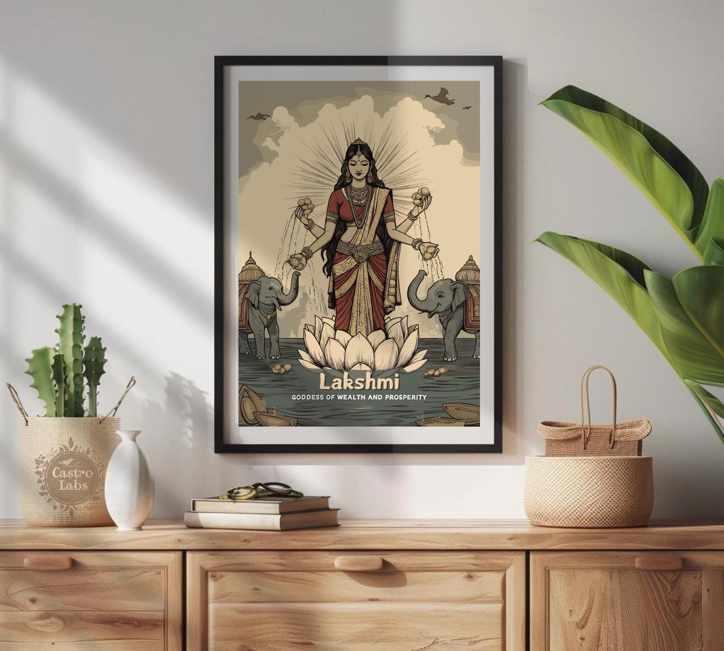 Lakshmi Print - Hindu Mythology Poster