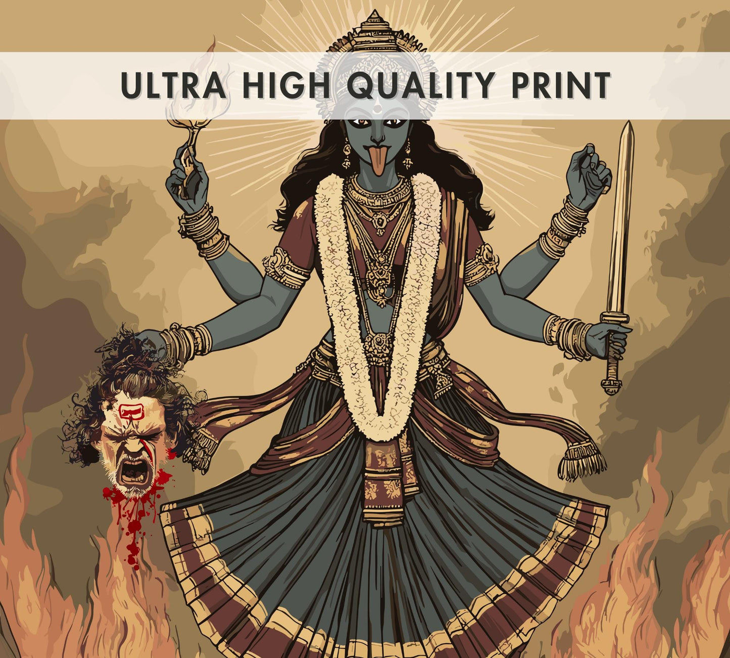 Kali Print - Hindu Mythology Poster