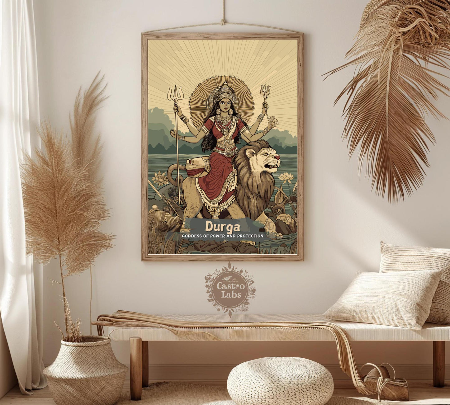 Durga Print - Hindu Mythology Poster