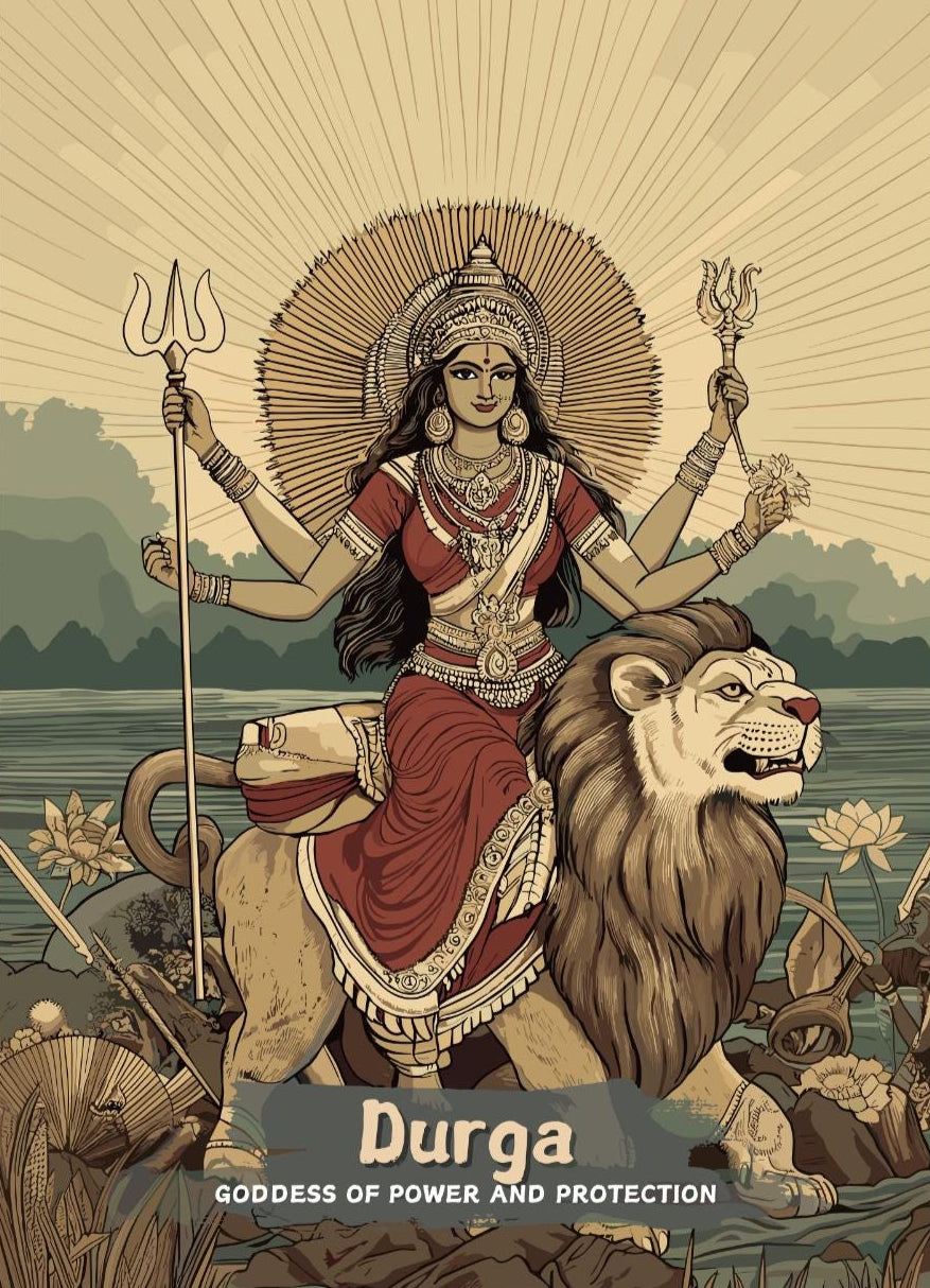 Durga Print - Hindu Mythology Poster