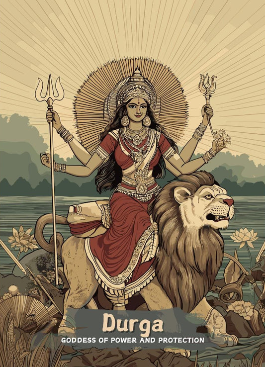 Durga Print - Hindu Mythology Poster