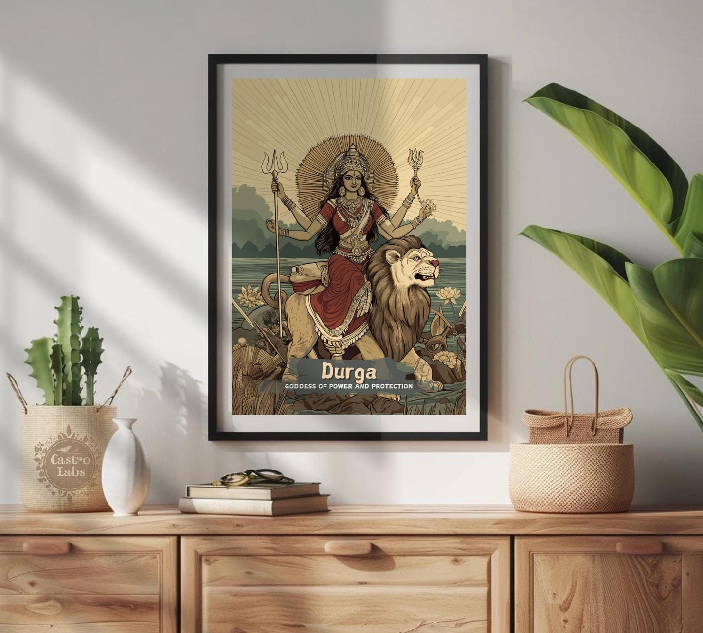 Durga Print - Hindu Mythology Poster