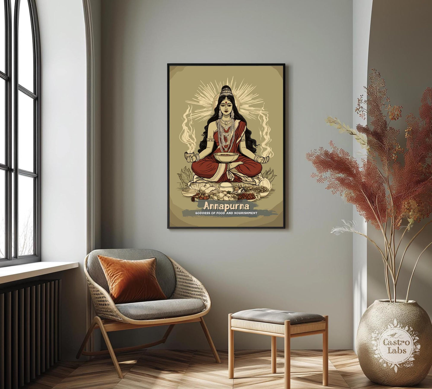 Annapurna Print - Hindu Mythology Poster