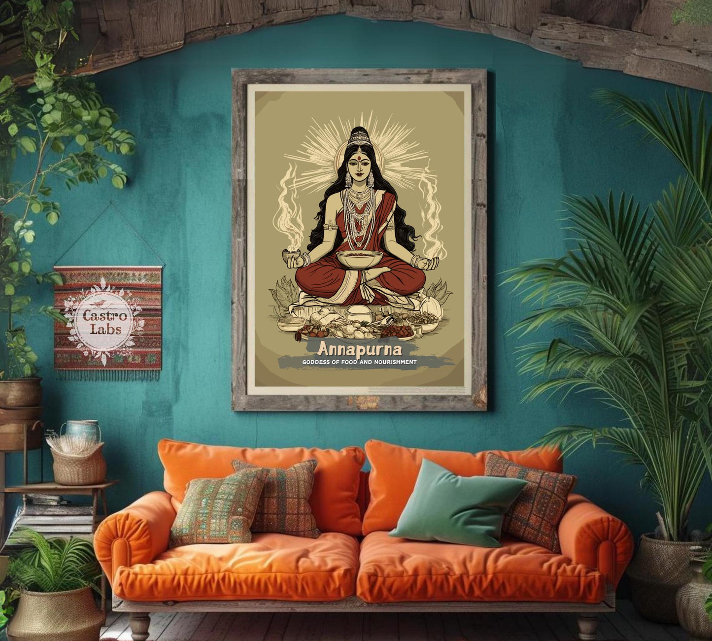 Annapurna Print - Hindu Mythology Poster