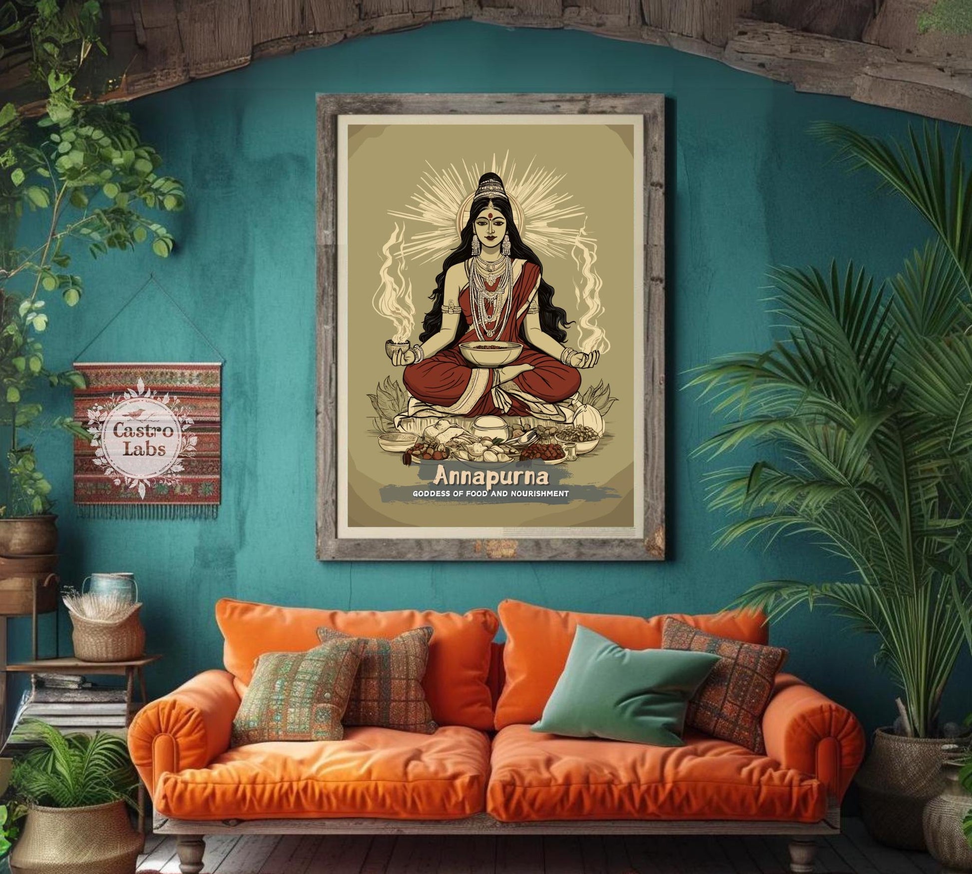 Annapurna Print - Hindu Mythology Poster