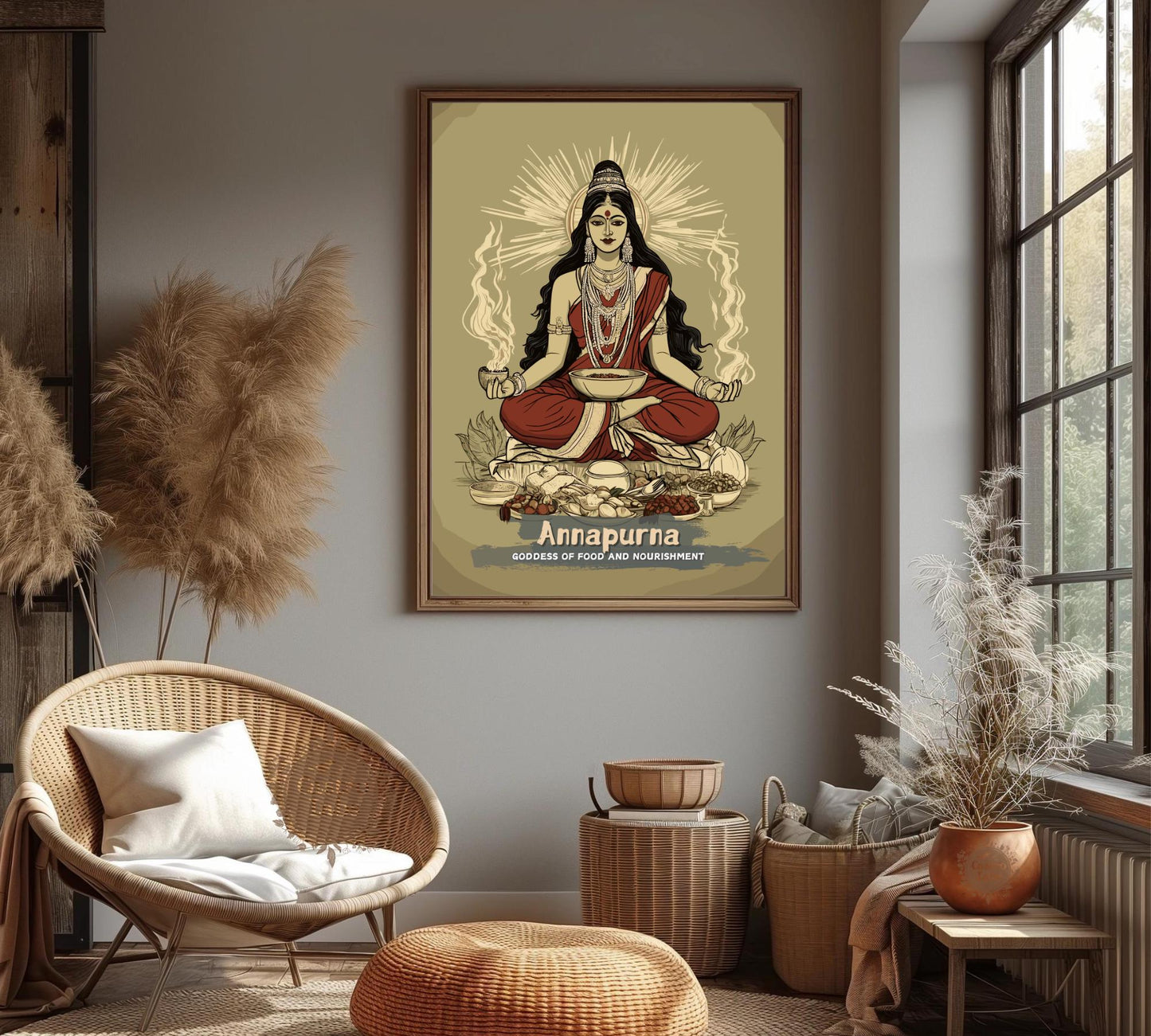 Annapurna Print - Hindu Mythology Poster