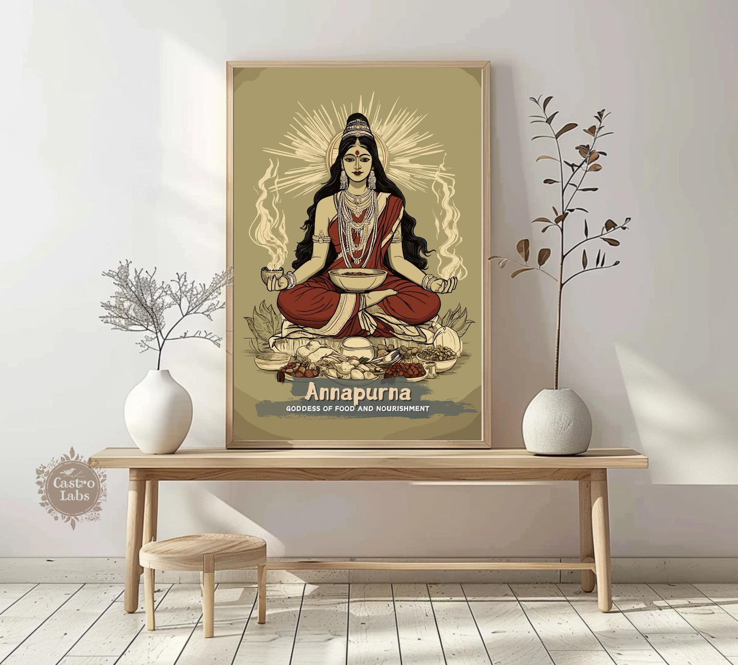 Annapurna Print - Hindu Mythology Poster