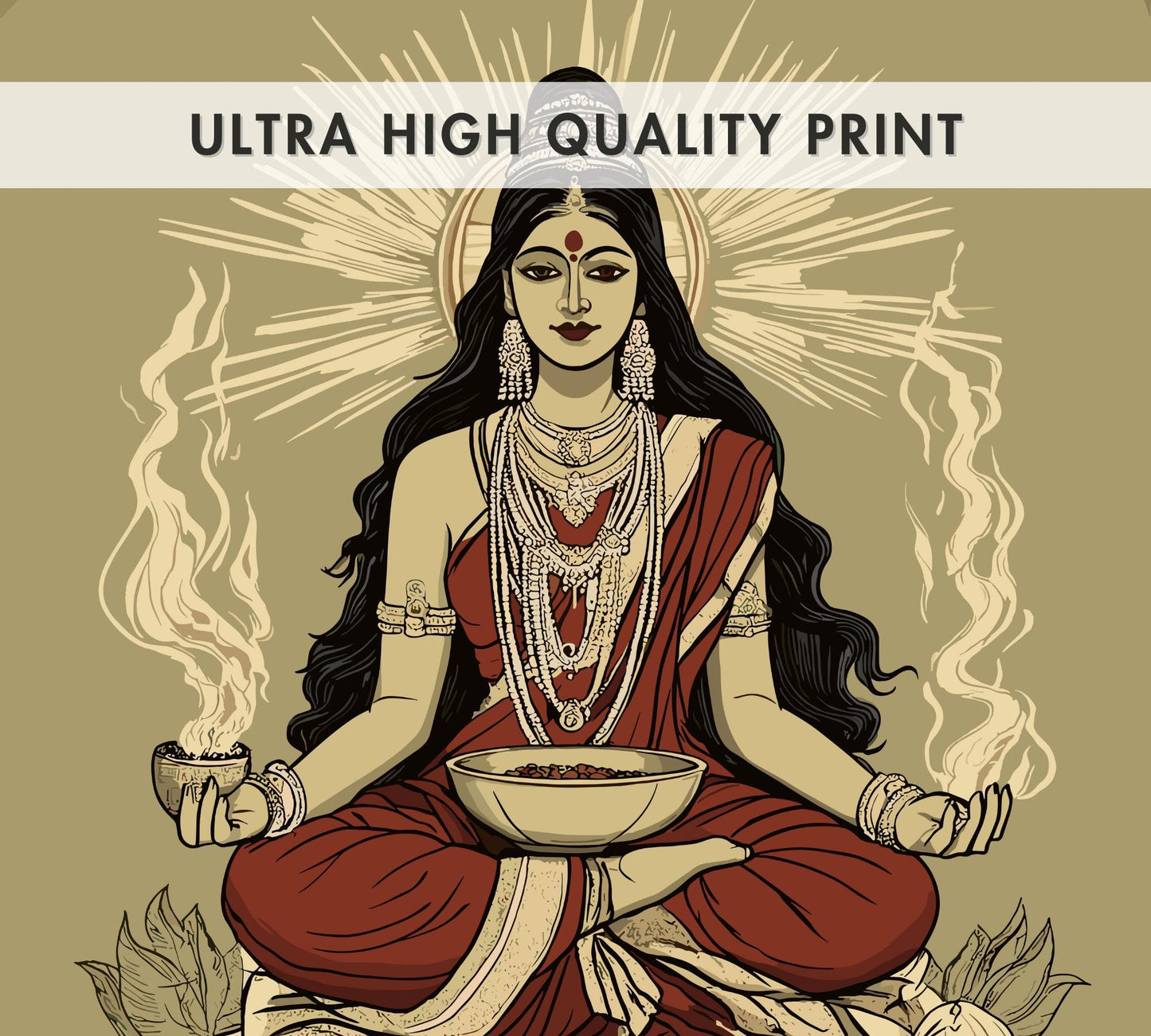 Annapurna Print - Hindu Mythology Poster