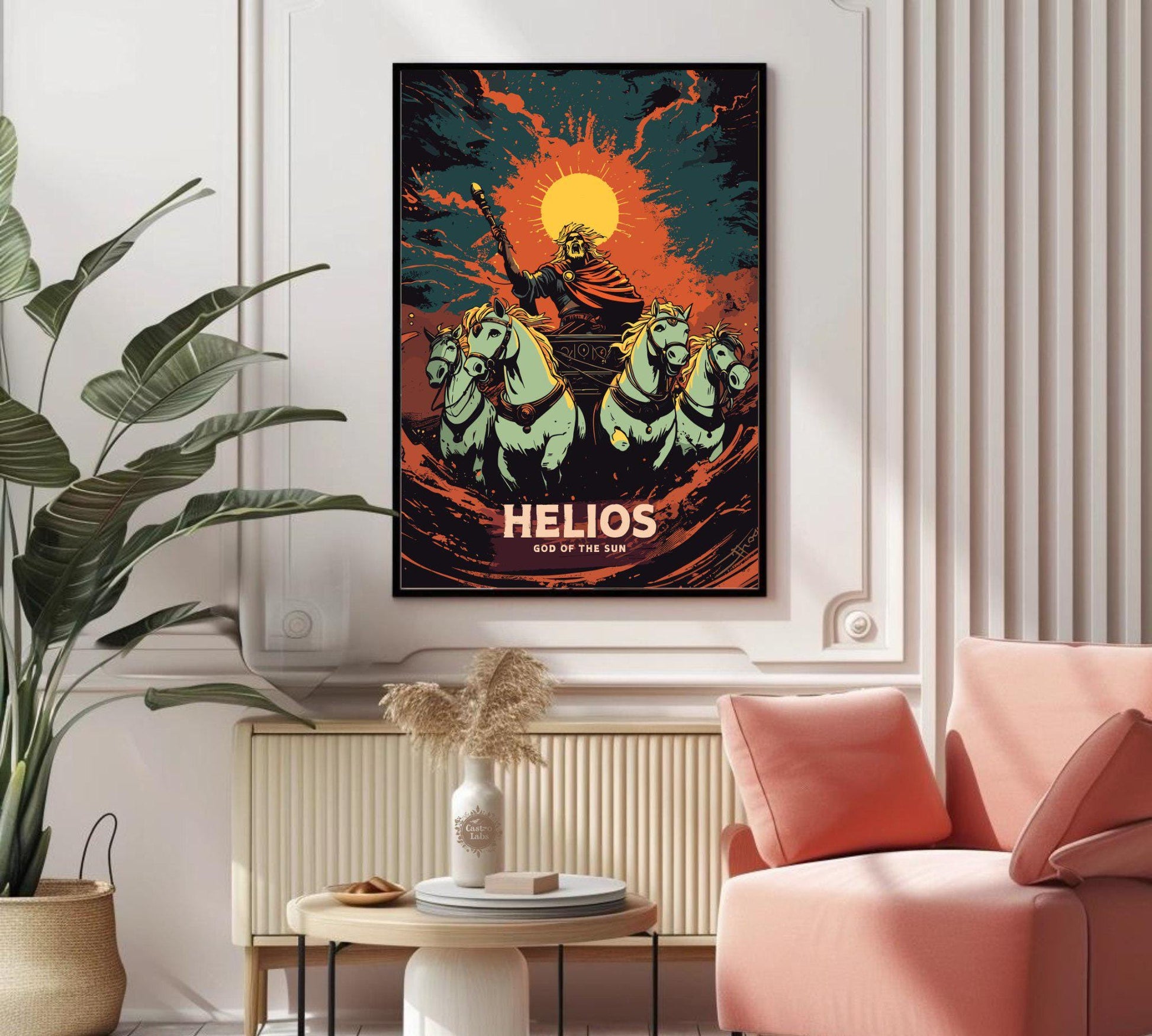 Helios God Poster, Greek God Helios