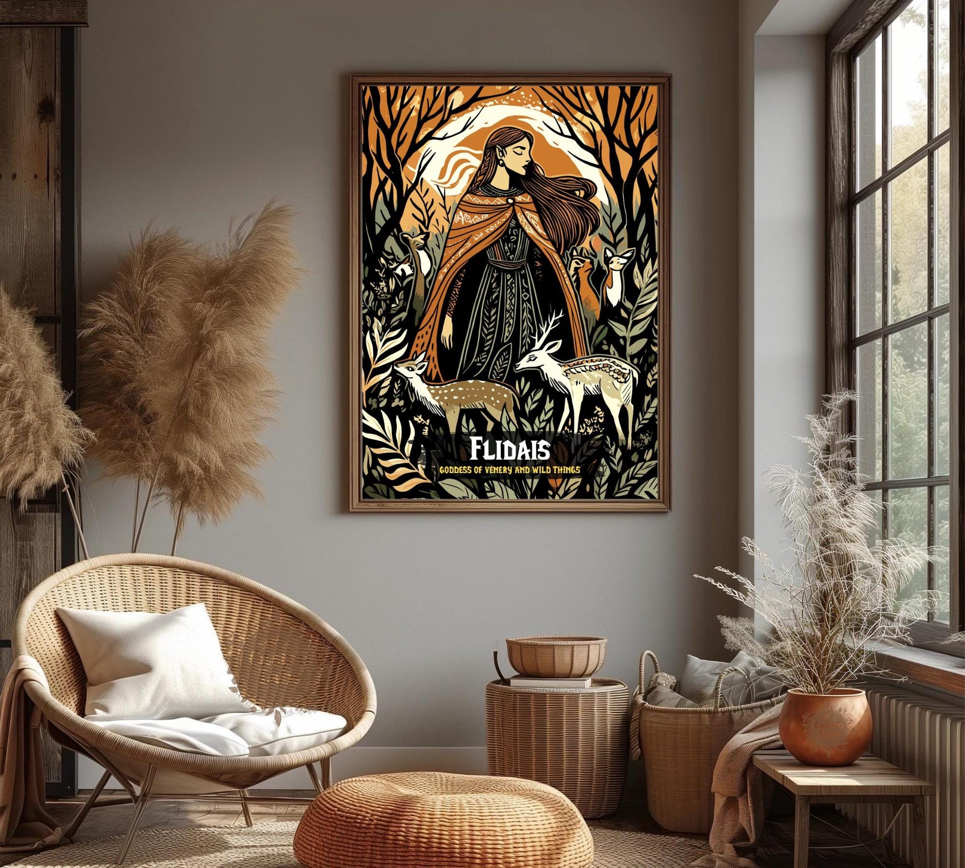 Flidais Poster, Celtic Mythology