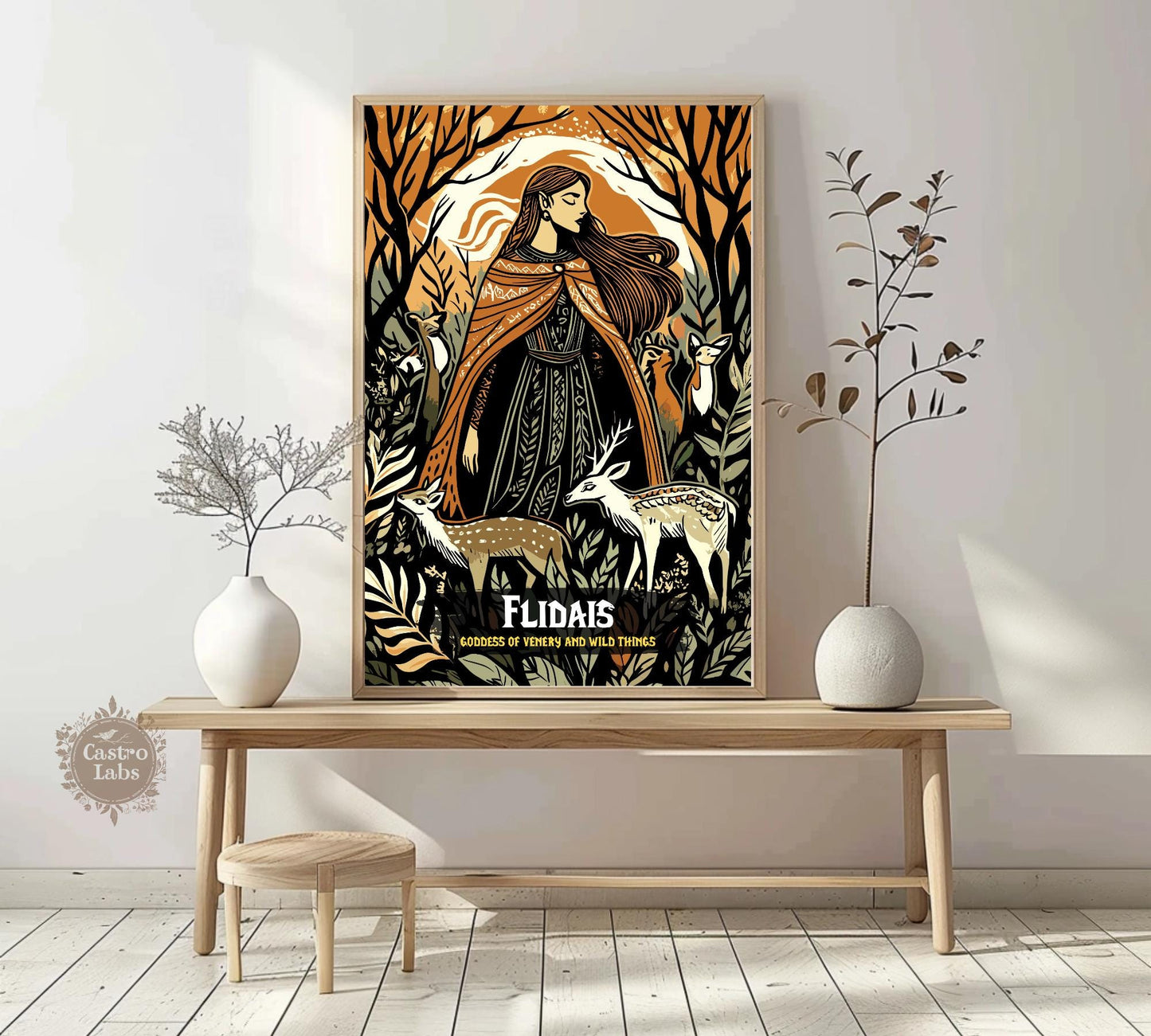 Flidais Poster, Celtic Mythology