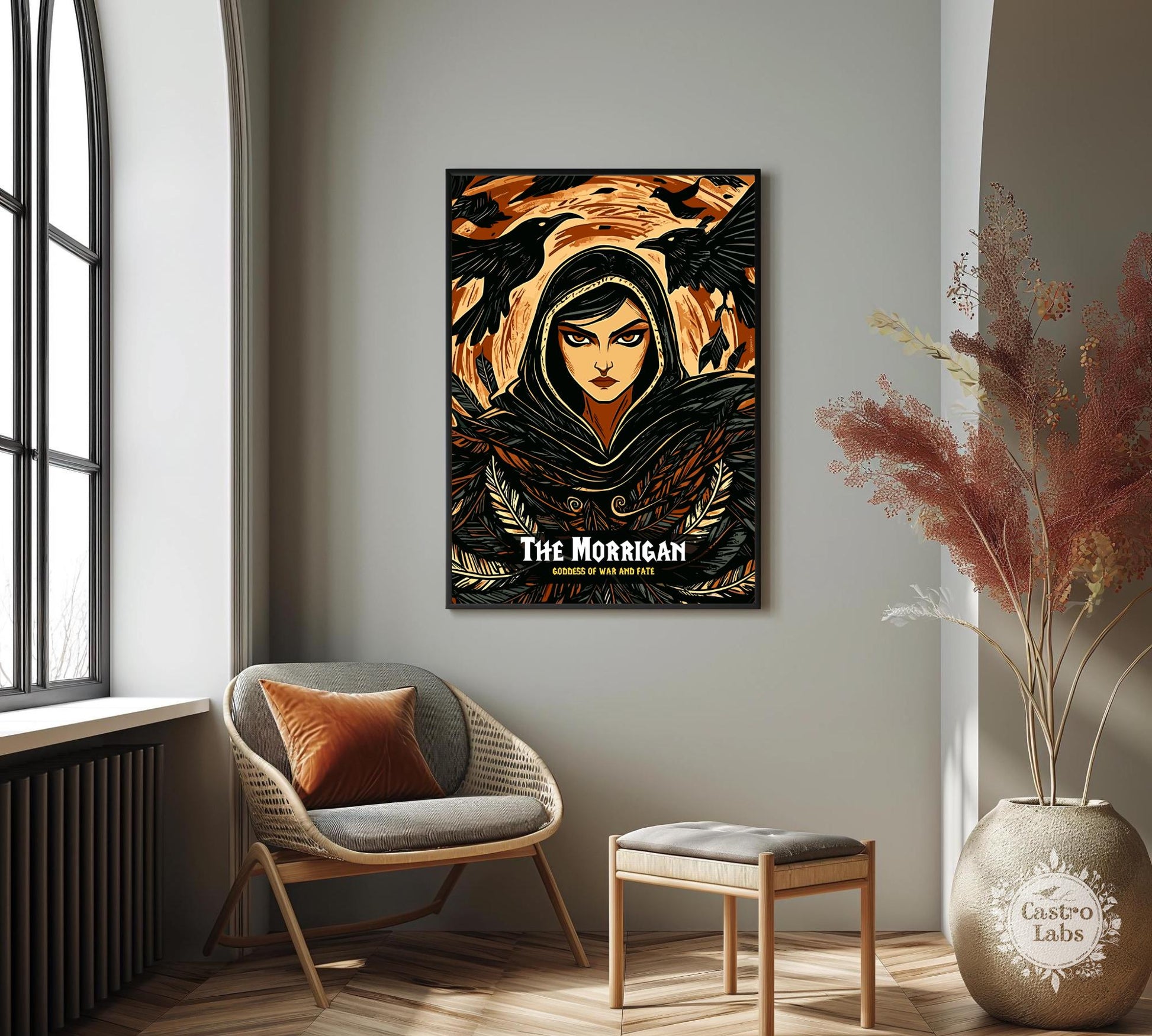 The Morrigan Poster, Celtic Mythology