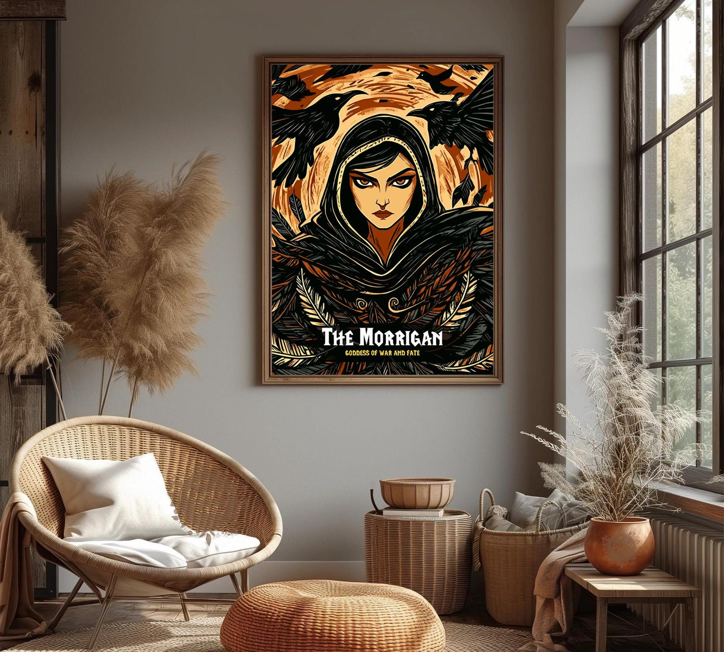 The Morrigan Poster, Celtic Mythology