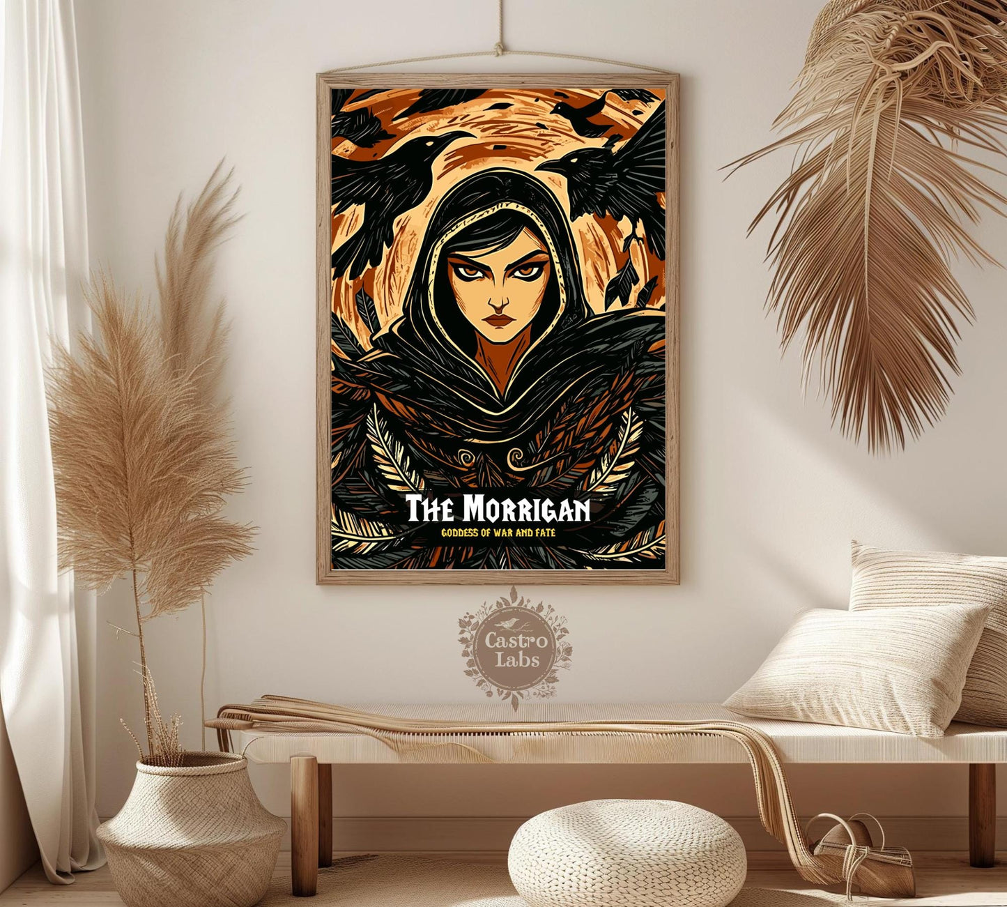 The Morrigan Poster, Celtic Mythology