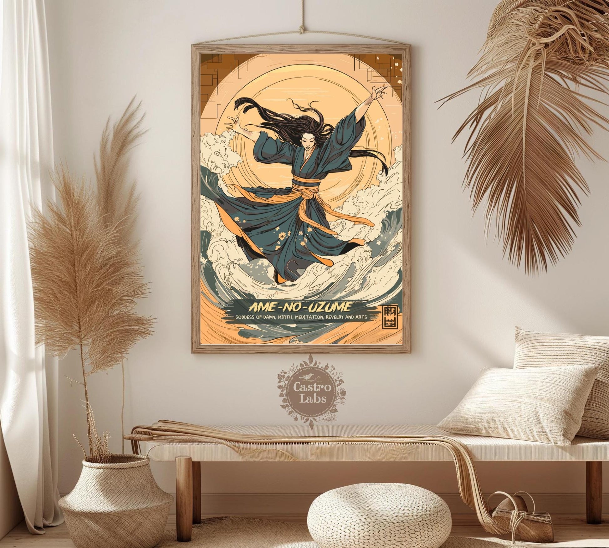 Ame-no-Uzume Poster, Japanese Mythology