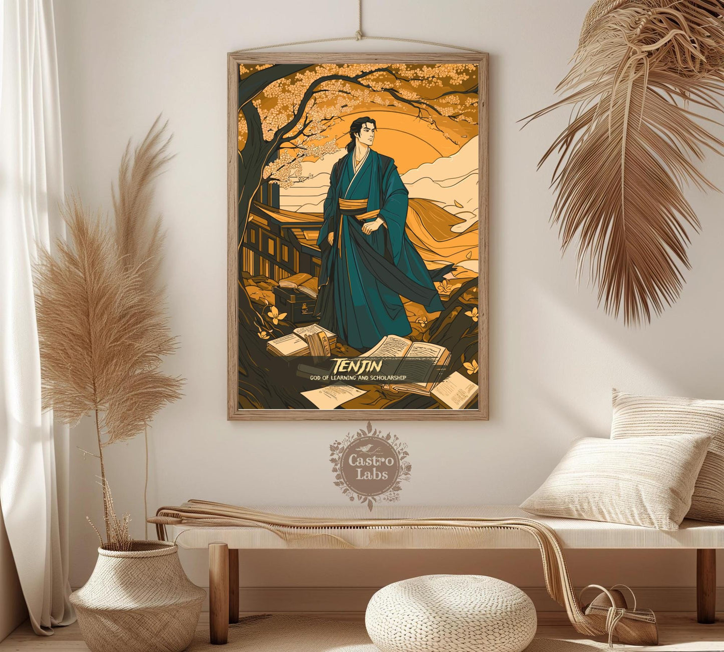 Tenjin Poster, Japanese Mythology