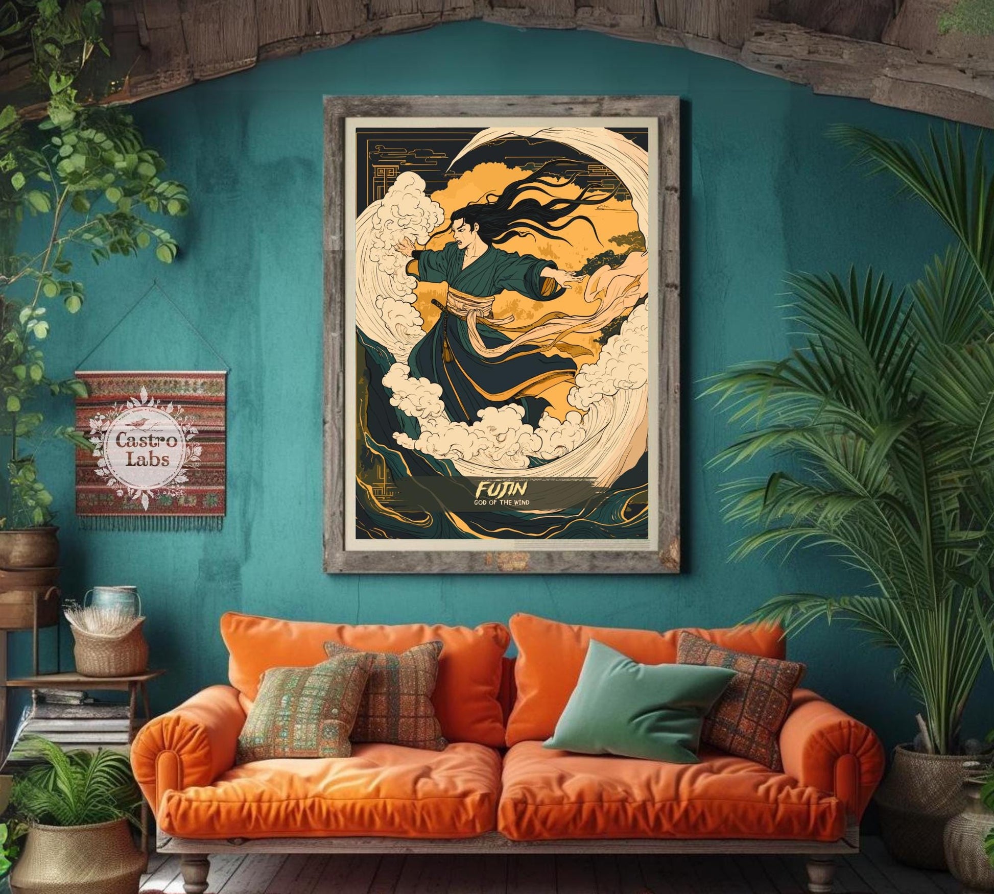 Fujin Poster, Japanese Mythology