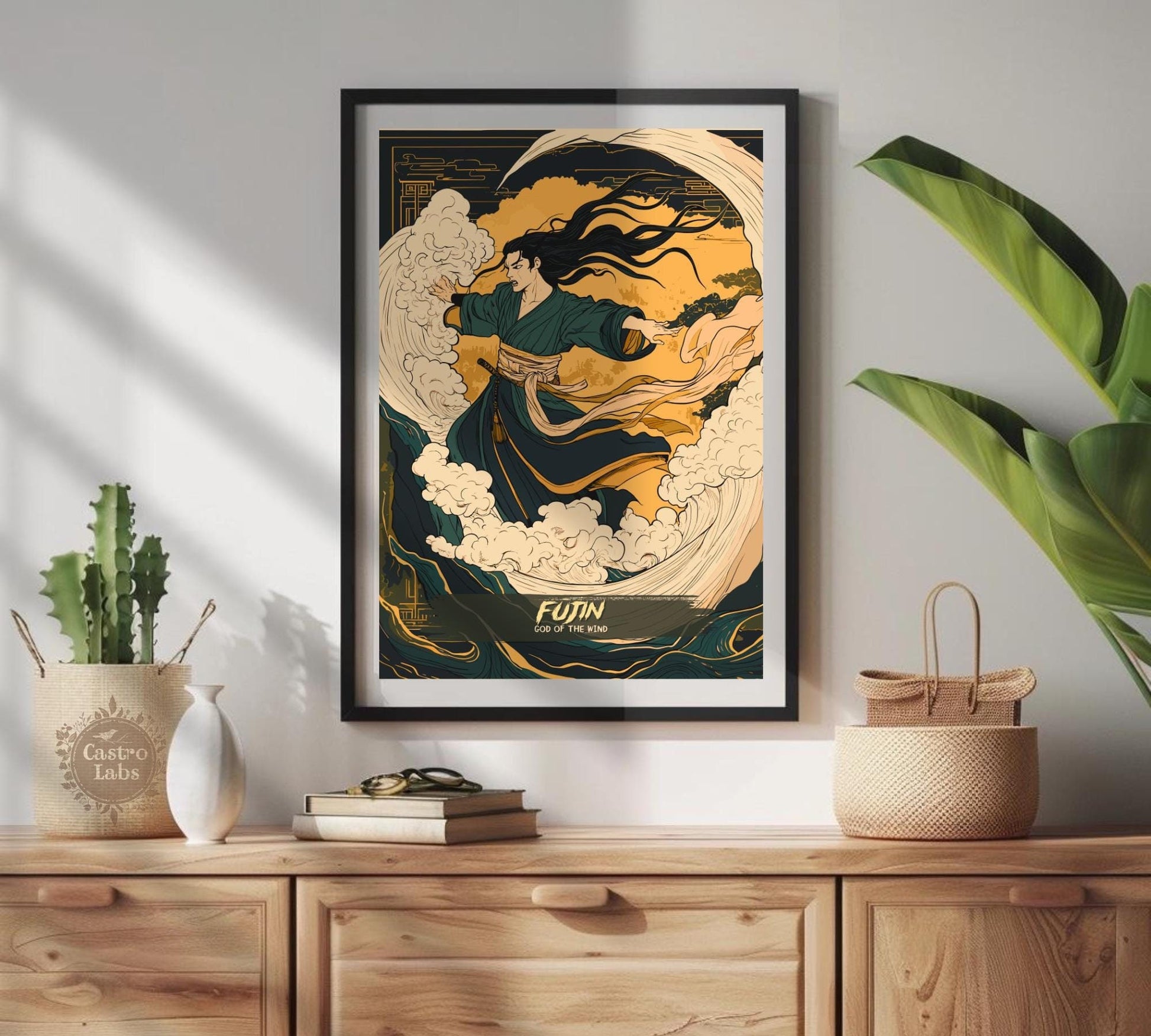 Fujin Poster, Japanese Mythology