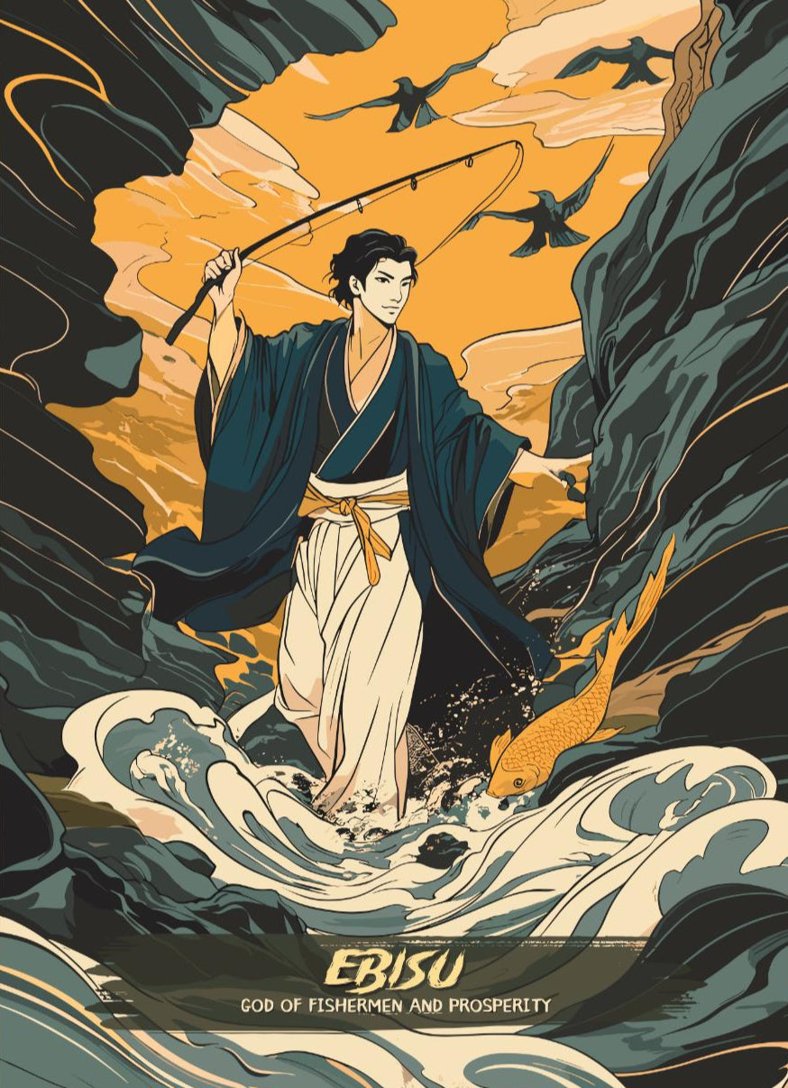 Ebisu Poster, Japanese Mythology