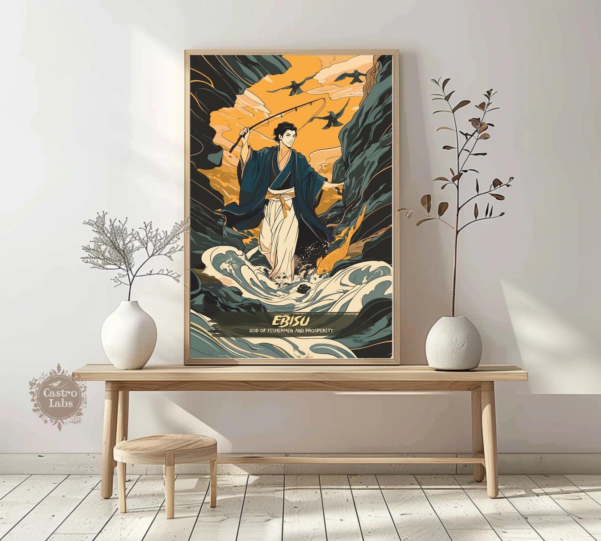 Ebisu Poster, Japanese Mythology